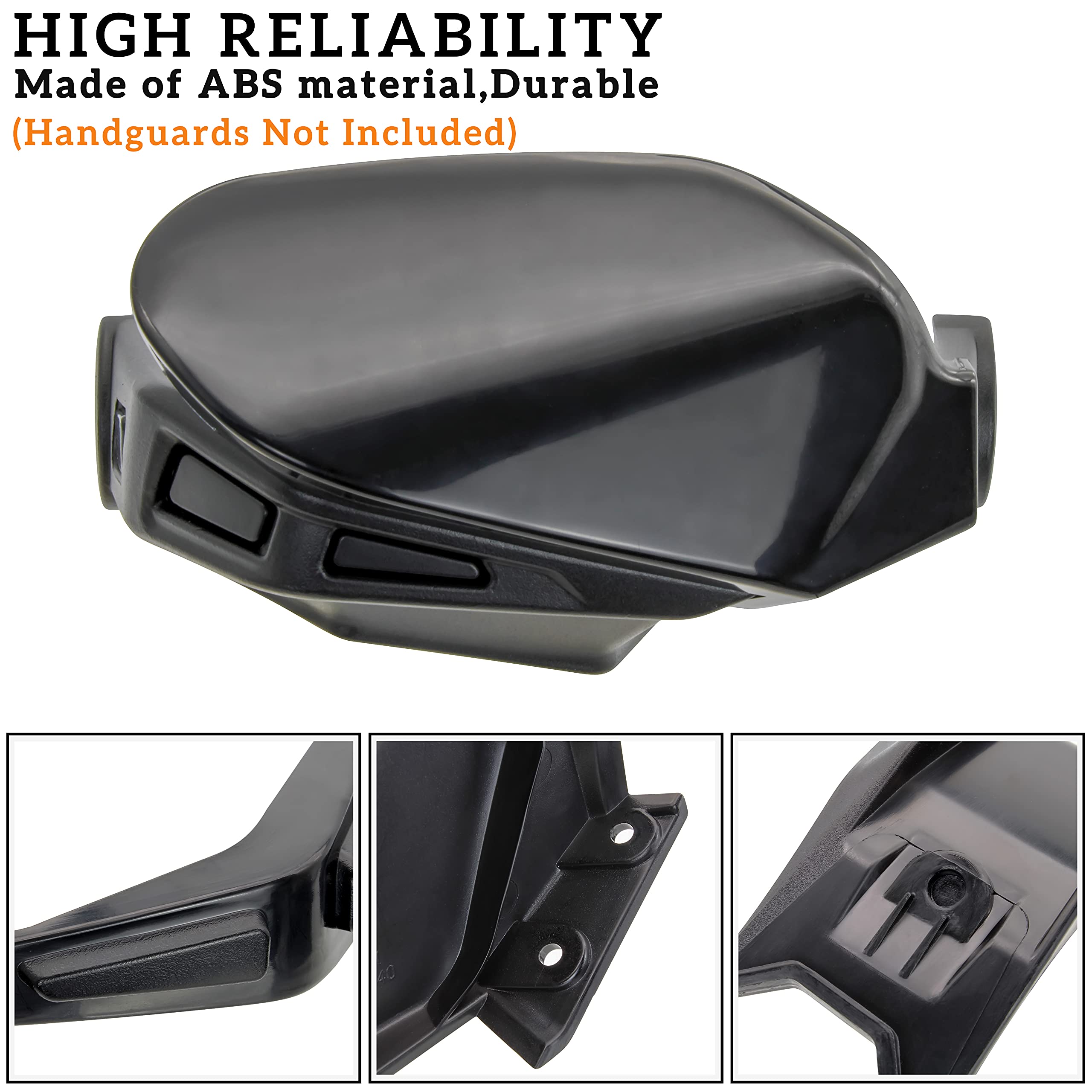 Sautvs Black Handguards Protector Wind Deflector For Can Am Ryker, Plastic Hand Guards Air Deflector Kit For Can-Am Ryker 600 900 Sport Rally Edition All Models Accessories (2Pcs, Replace #219400894)