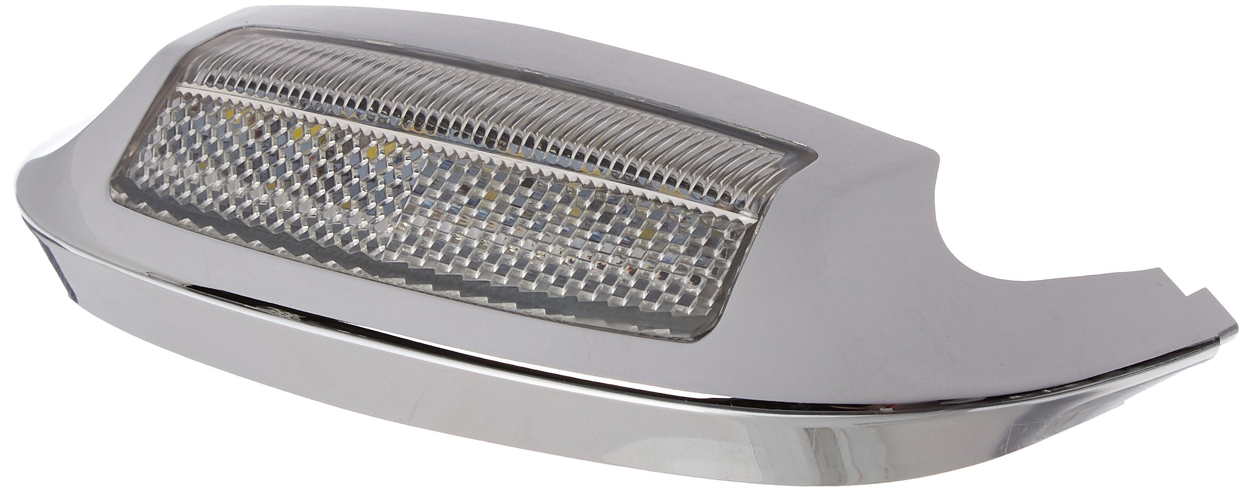 Custom Dynamics GEN-FT-WC LED Fender Tip Housing (Chrome/Clear/White Front for 2014-2016 Harley-Davidson Road King and Ultra Mod