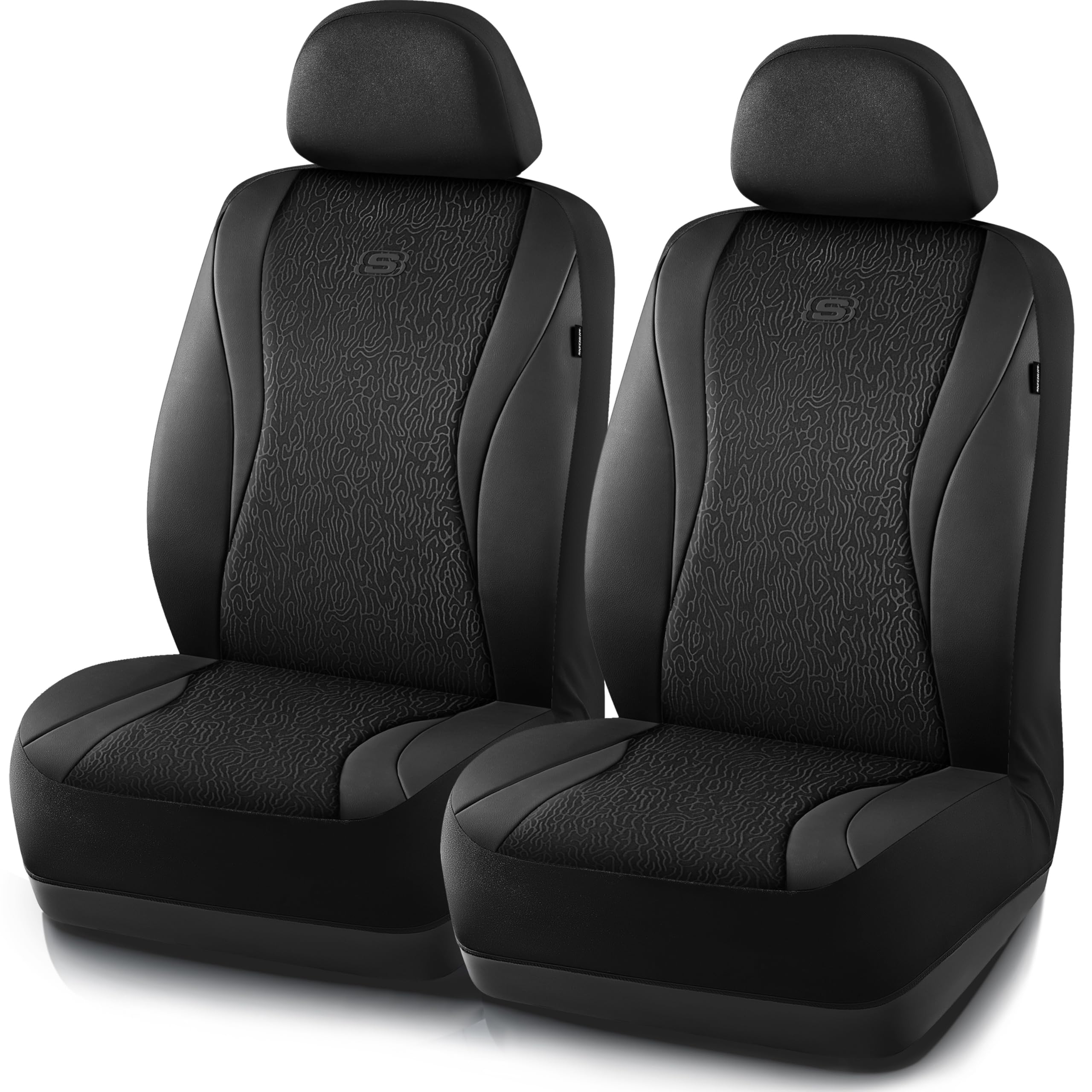 Skechers Car Seat Covers,Leather Seat Covers with GOGA Mat Technology,Waterproof Car Seat Covers Front Seats,Airbag Compatible,C