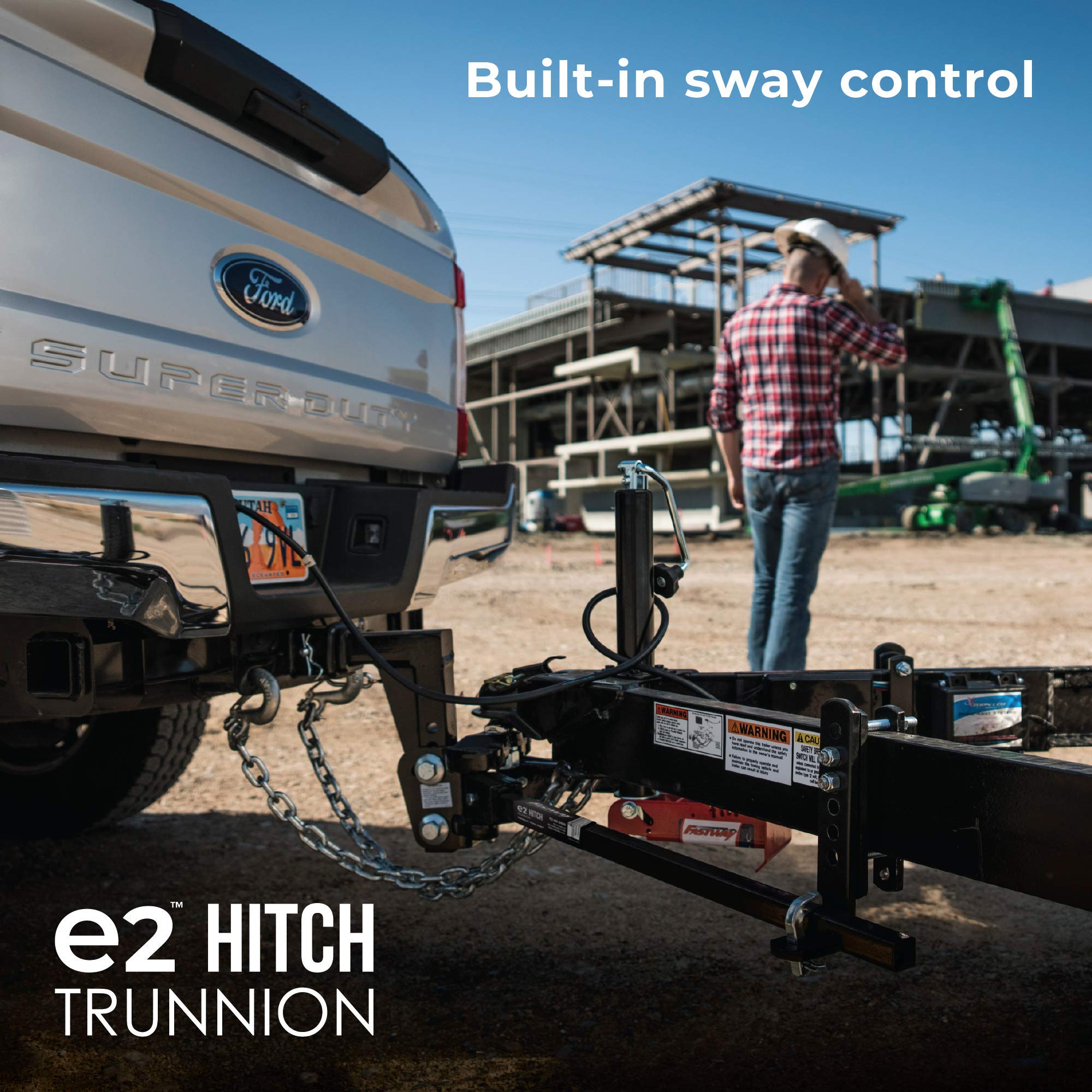 Fastway E2 2-Point Sway Control Trunnion Hitch, 92-00-1065, 10,000 Lbs Trailer Weight Rating, 1,000 Lbs Tongue Weight Rating, We