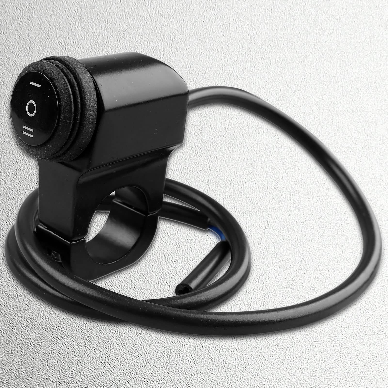 Cyleto 3 Position Motorcycle Headlight Switch 12v 7/8'' 22-23mm Waterproof Motorcycle ATV Handlebar On-Off-On Control CNC Craft