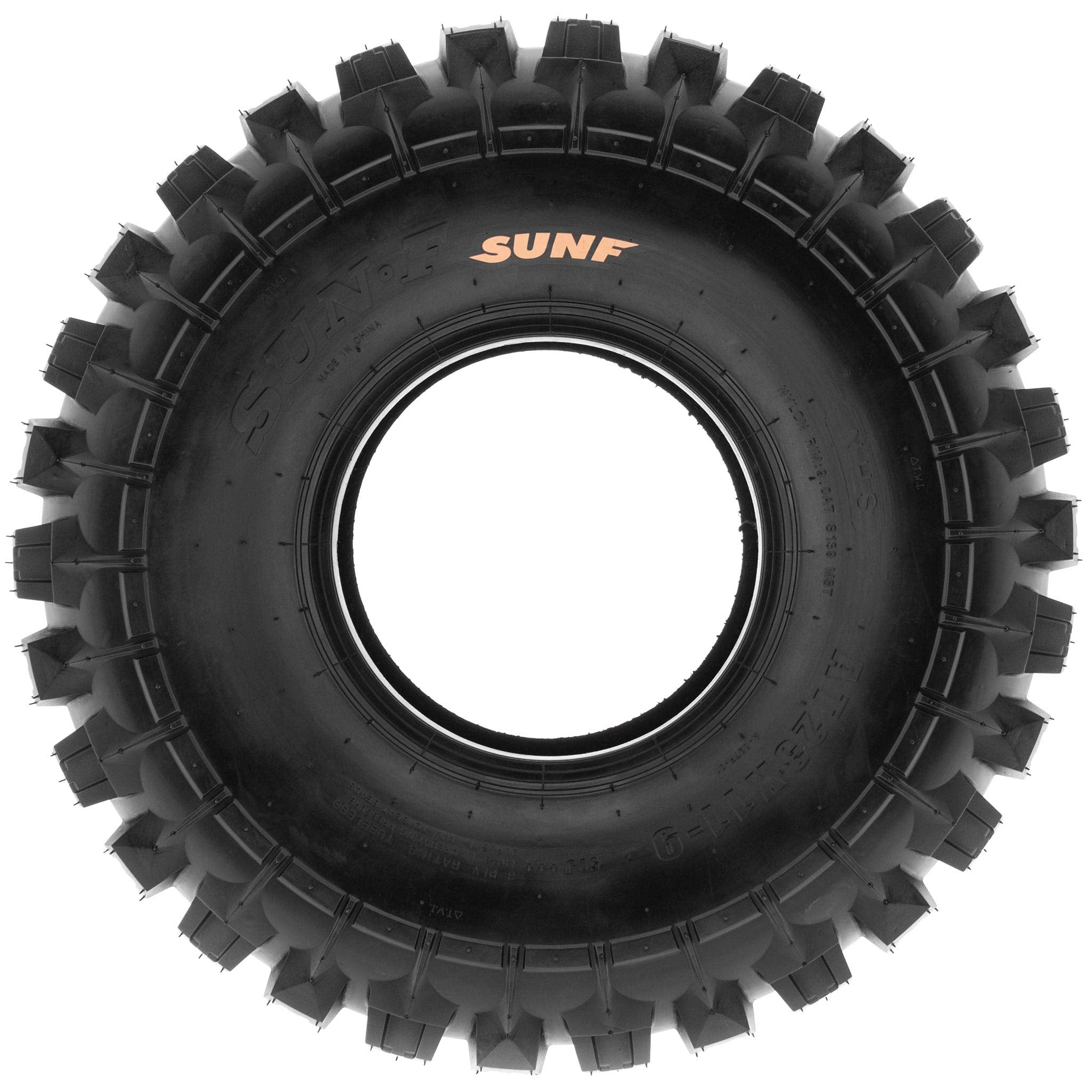 SunF ATV UTV Knobby Sport Tires 22x11-9,6 PR Tubeless A027, Set of 2