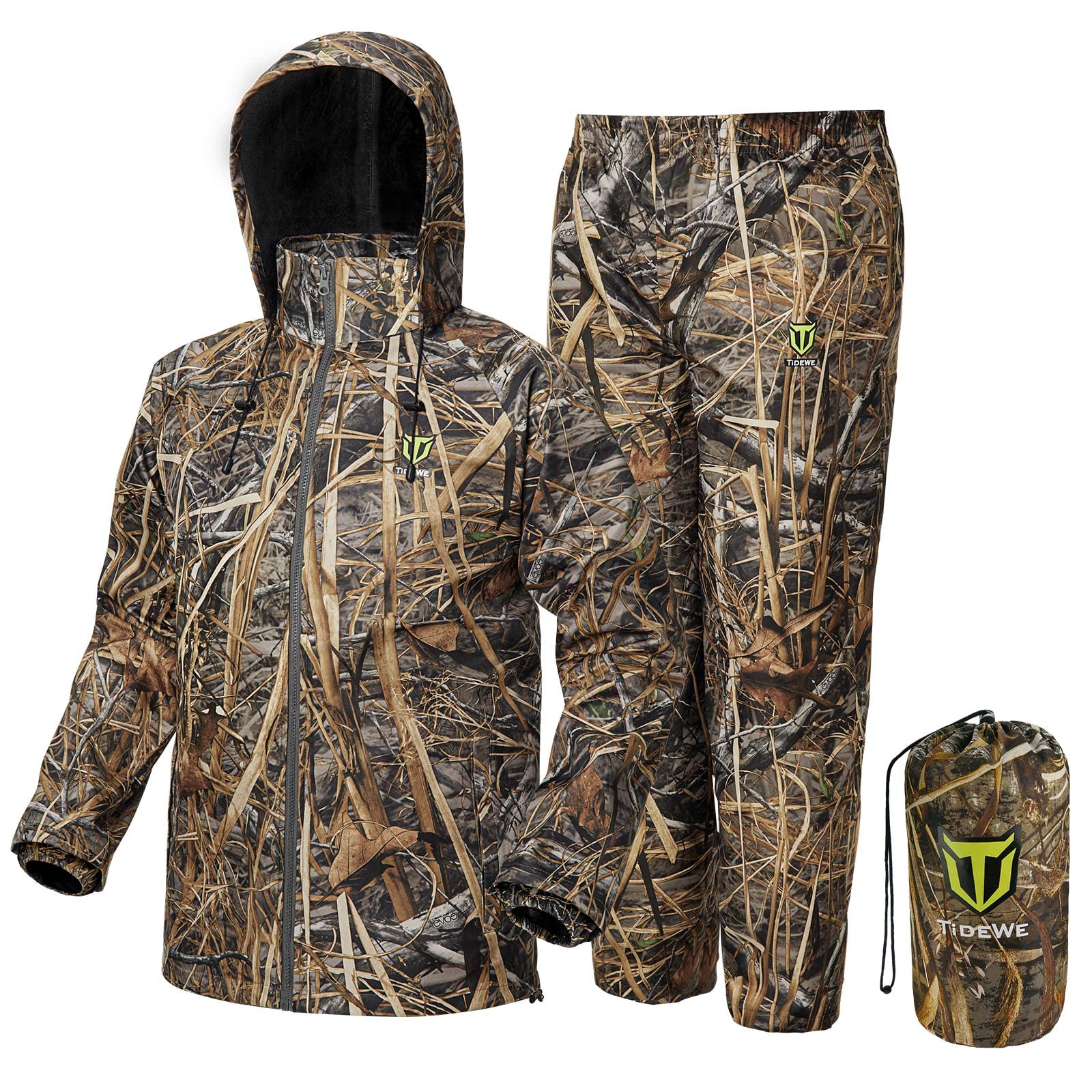 Tidewe Rain Suit, Waterproof Breathable Lightweight Rainwear (Next Camo Evos Size Xl)