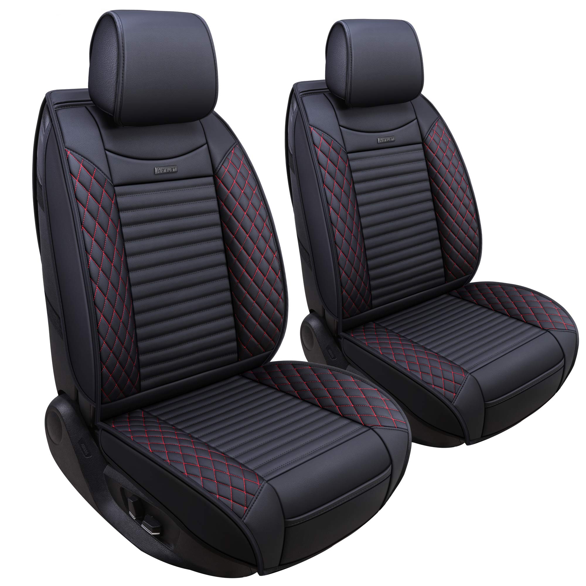 Aierxuan Front Drive Seat Covers Leather Car Seat Protector Waterproof Universal Fit Honda Accord Civic Kia Soul Optima Ford For
