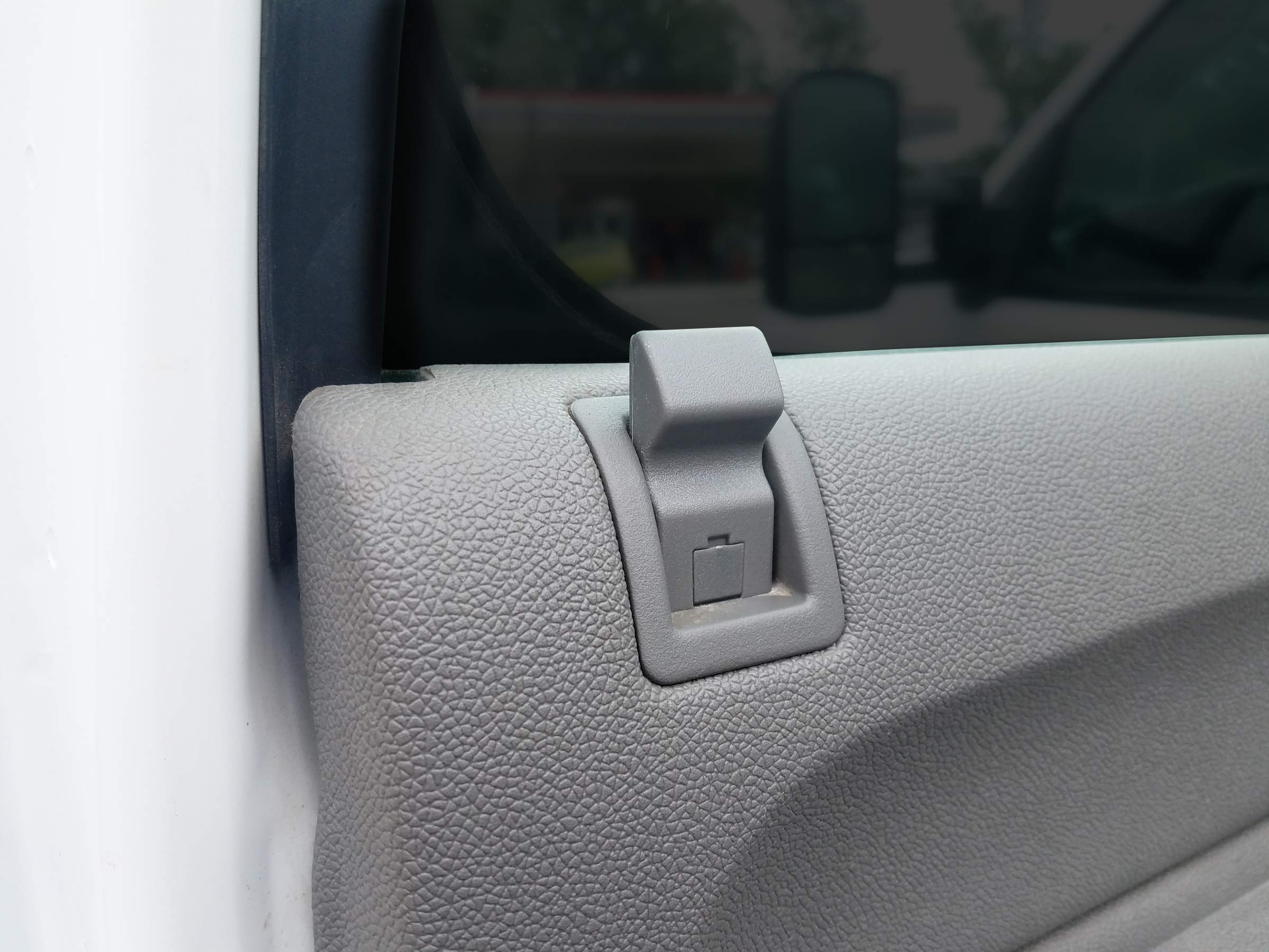 Red Hound Auto Titanium Grey (Very Dark Gray) Front or Rear Door Interior Lock Knob Tab Driver Passenger Compatible with Chevrol