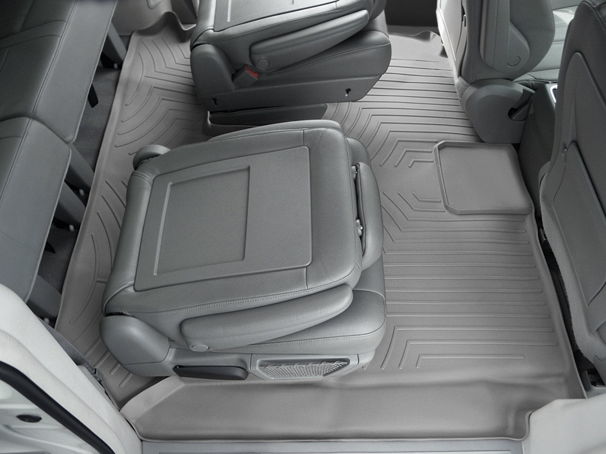 WeatherTech Custom Fit FloorLiners for Town & Country Van, Grand Caravan - 2nd/3rd Row (461414), Grey