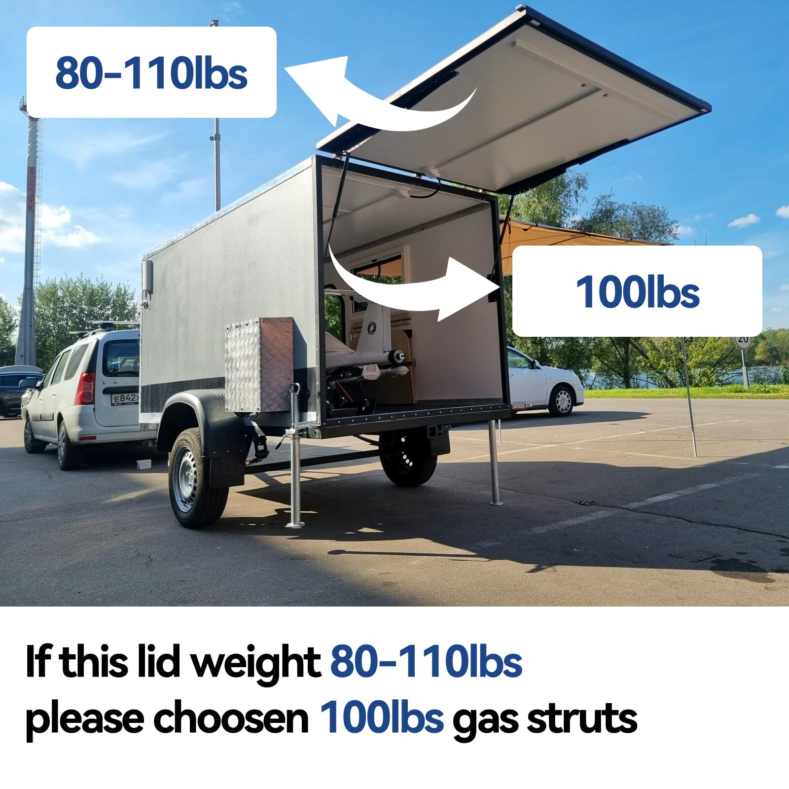 Arana St360M110010 36 Inch Gas Strut 100Lb/445N, 36 Gas Struts For Heavy Lid, Springlift Gas Springs 36    For Clamshell Snowmob
