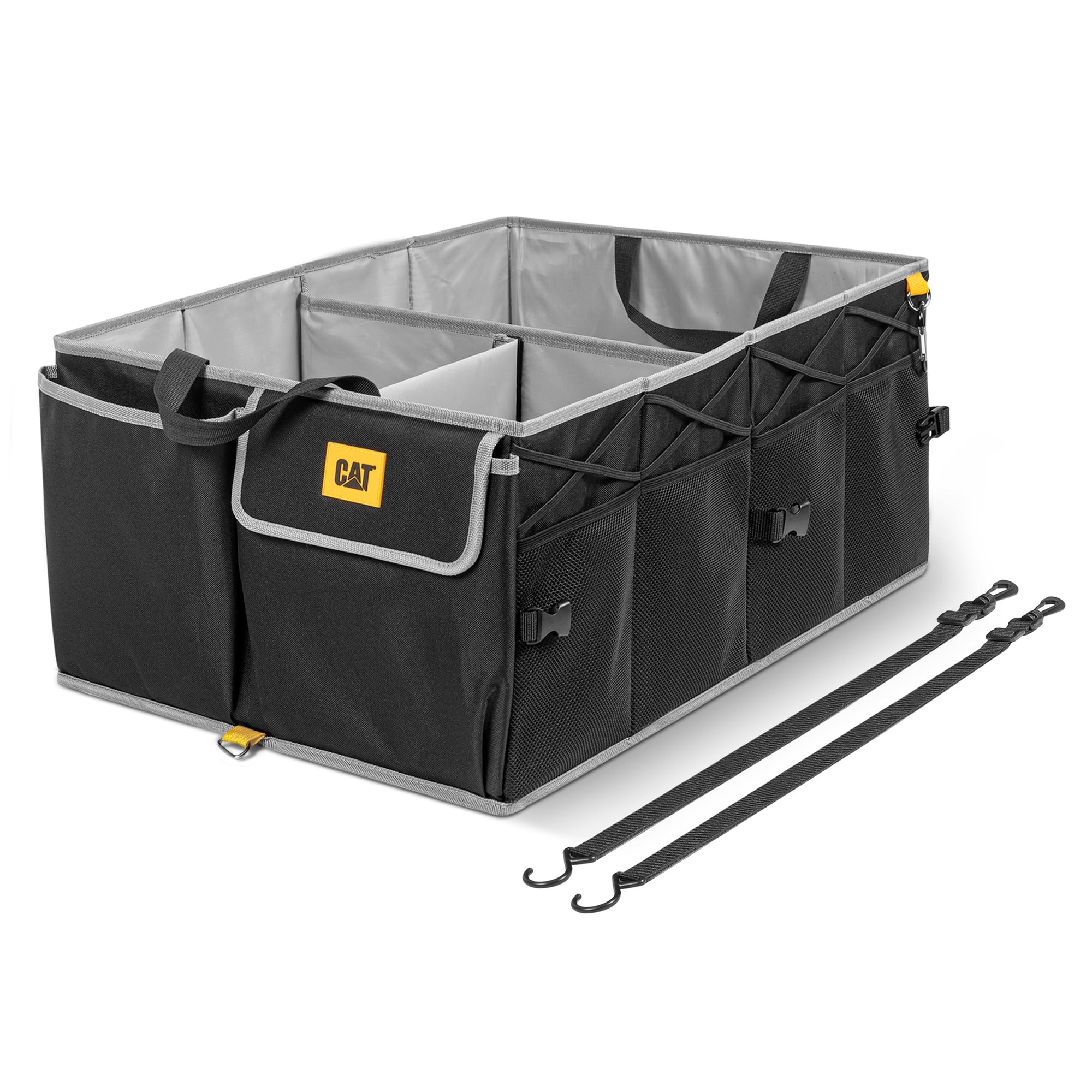 CAT FlexTrunk Car Trunk Organizer and Storage - Collapsible Multi-Compartment Convenient Heavy Duty, Fold Up for Easy Storage, A