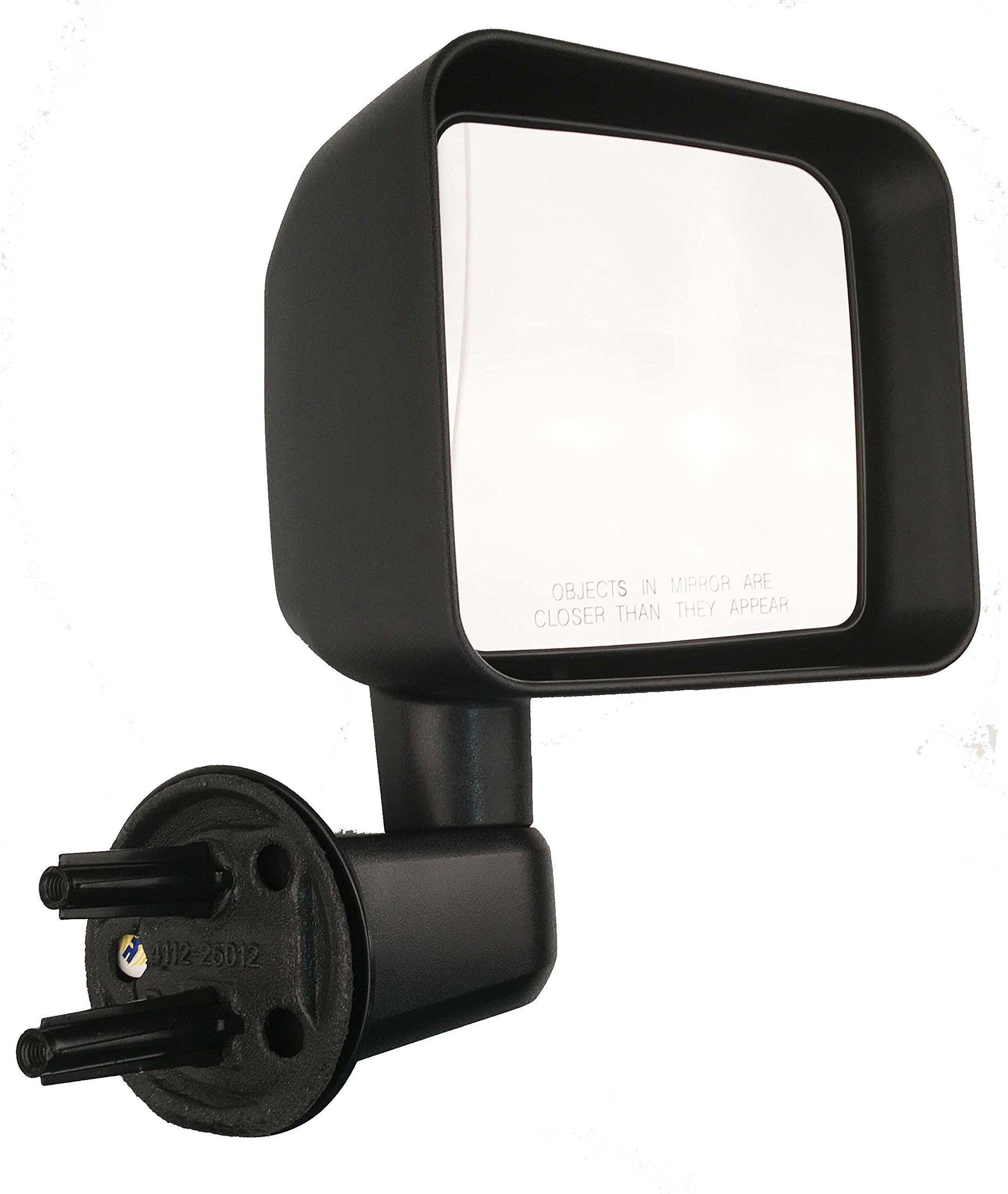 TYC Door Mirror Right-Side Compatible with 2007-2015 Jeep Wrangler, Black, Model 4130111, Glass Material