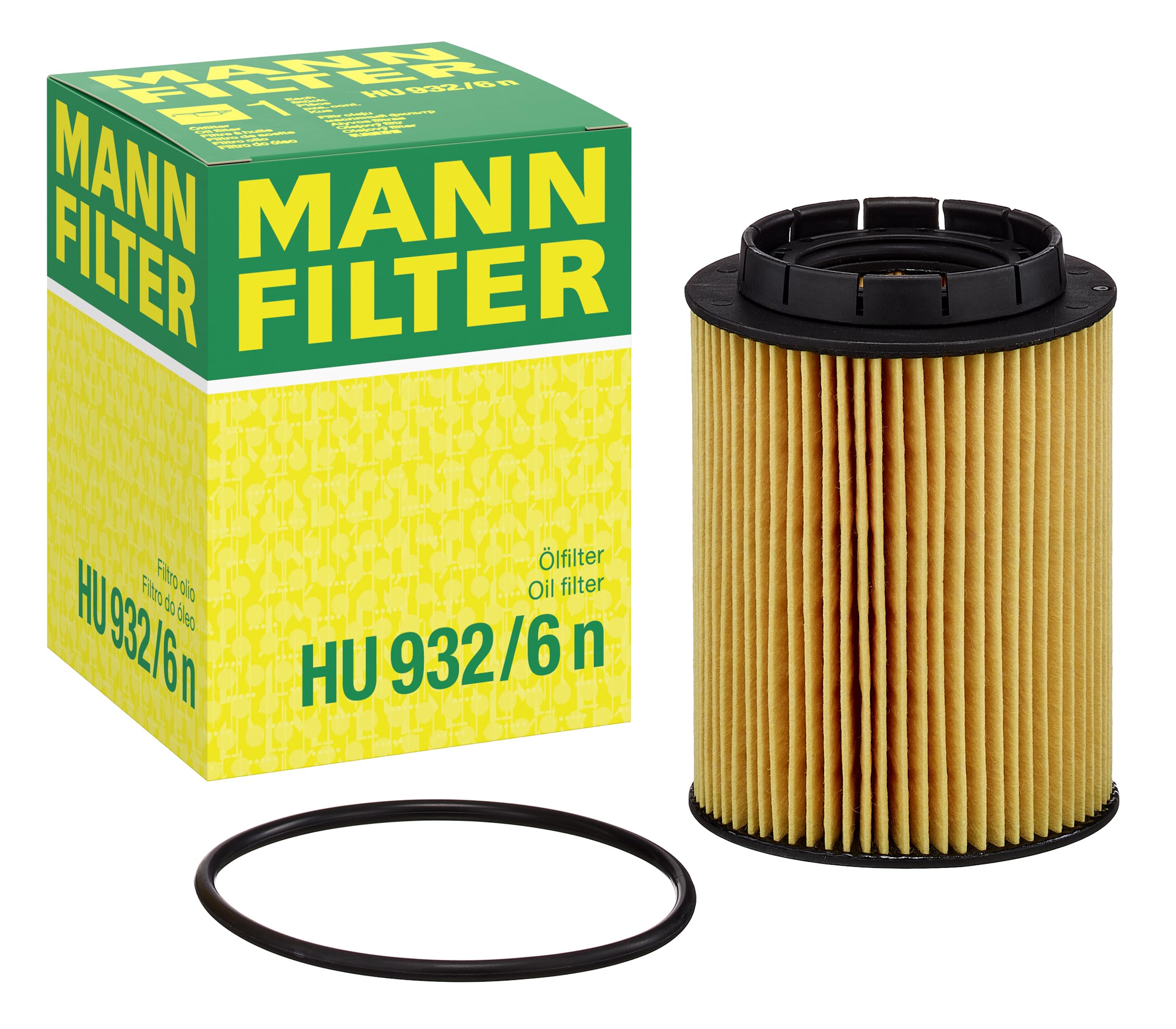 Mann Filter HU 932/6 n Cartridge Oil Filter Replacement Compatible With Audi A8 (2003), A8 L (2003), A8 Quattro (2000-2002), Q7 