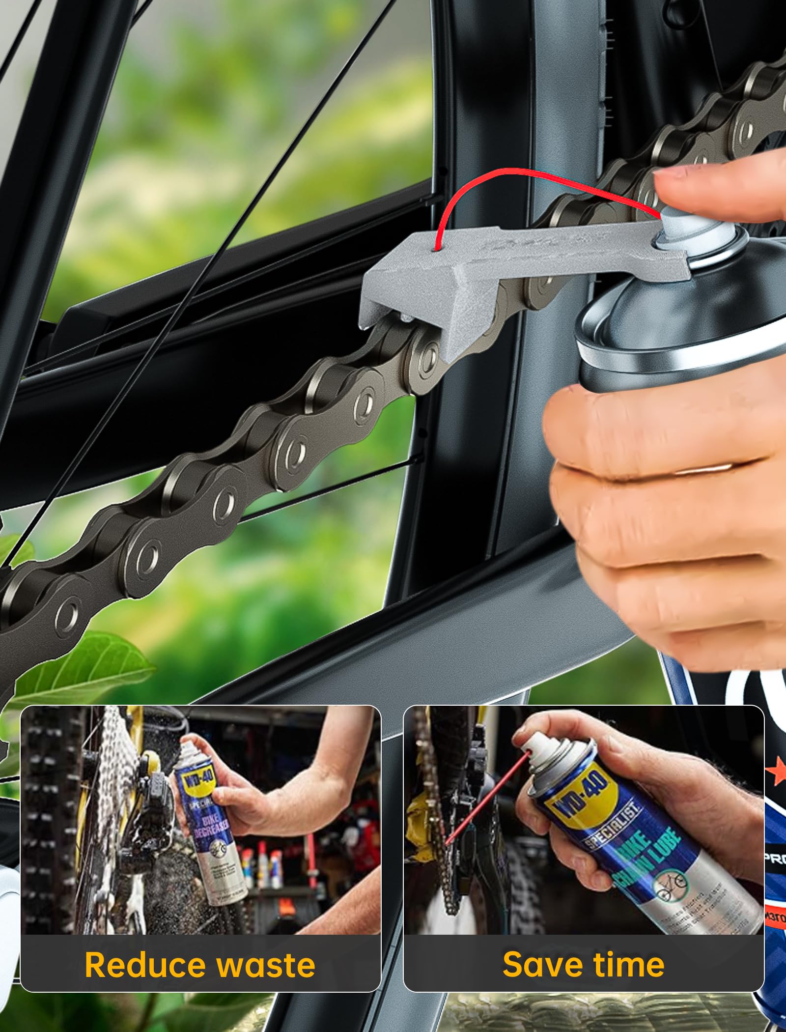 Motorcycle Chain Oiler, Upgraded (#520) Motorbike Chain Gear Oiler Cleaner Spray-on Auxiliary Motorcycle Chain Tool for Daily Ca