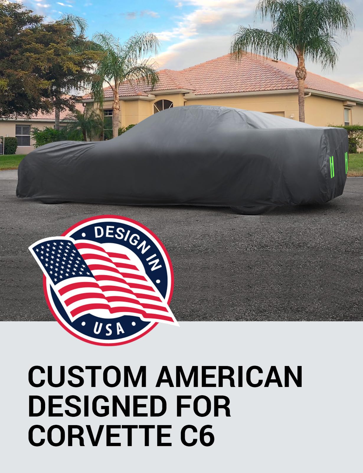 Proadsy 2025 Upgrade Car Cover Custom Fit For Corvette C6 2005-2013 Windproof All Weather Waterproof Sun Rain Uv Dust Snow Prote