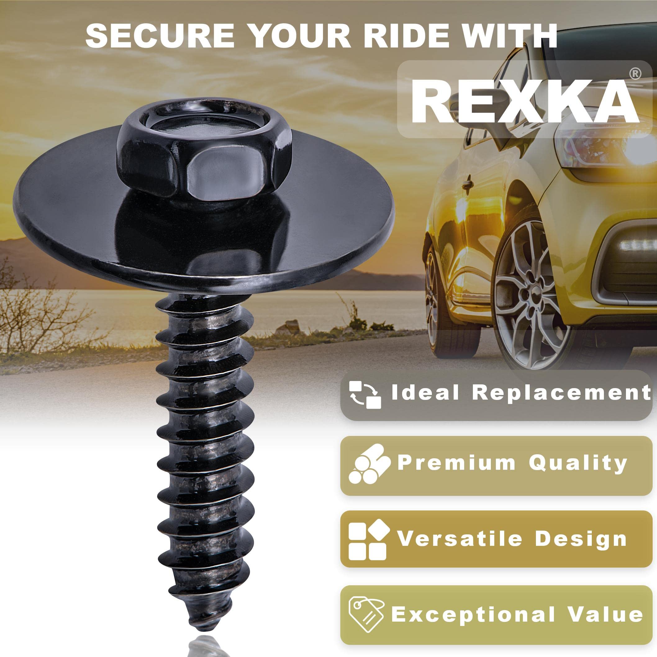 Rexka 50pcs M4.2-1.41 x 20mm Hex Head Tapping Screw for GM Jeep Wrangler 1640810 11500434 11503892