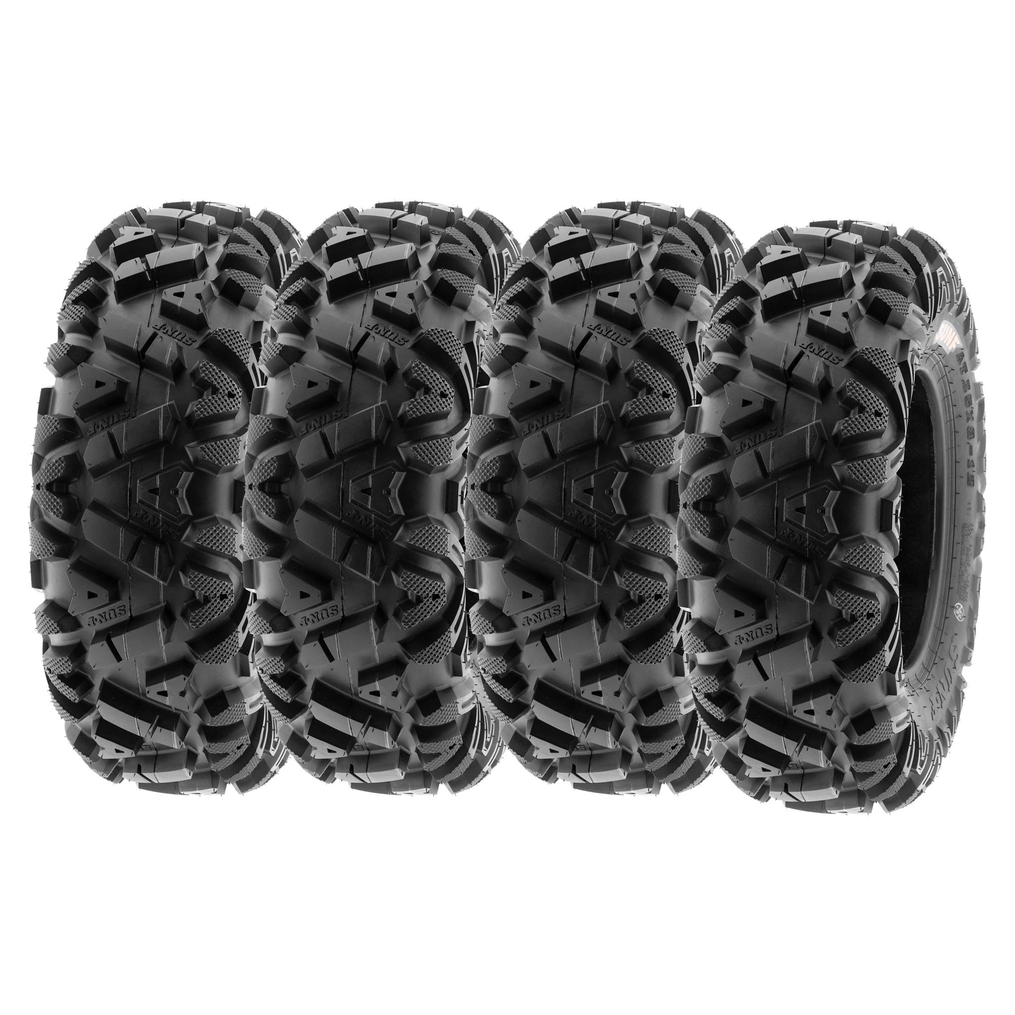 Sunf 28X11-12 28X11X12 All Terrain Tires Atv Utv 6 Pr Power I A033 - Set Of 4 Black Lcf1|A033|281112|X4