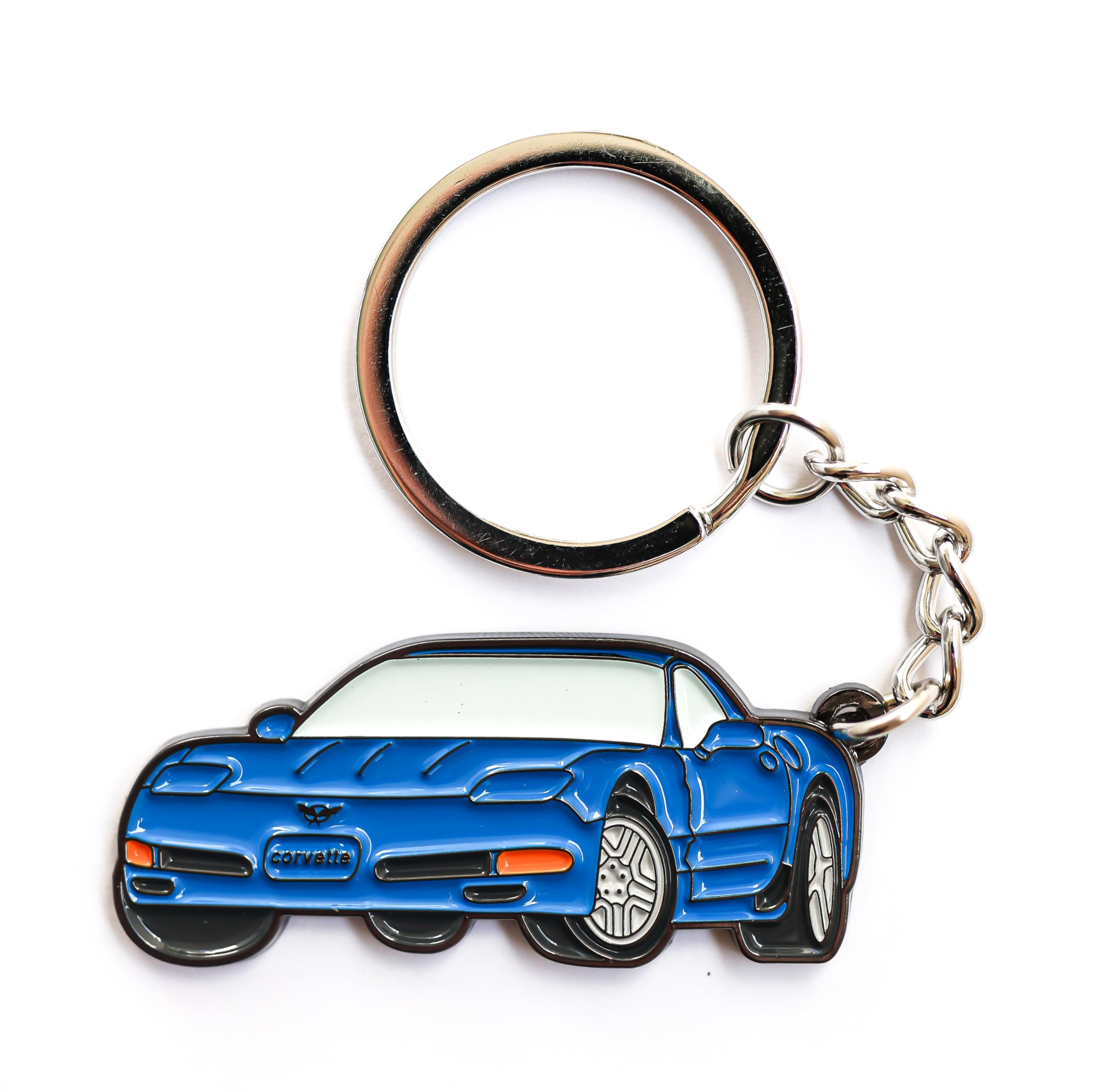 Whitaker World LLC C5 Corvette Keychain (Electronic Blue Metallic)