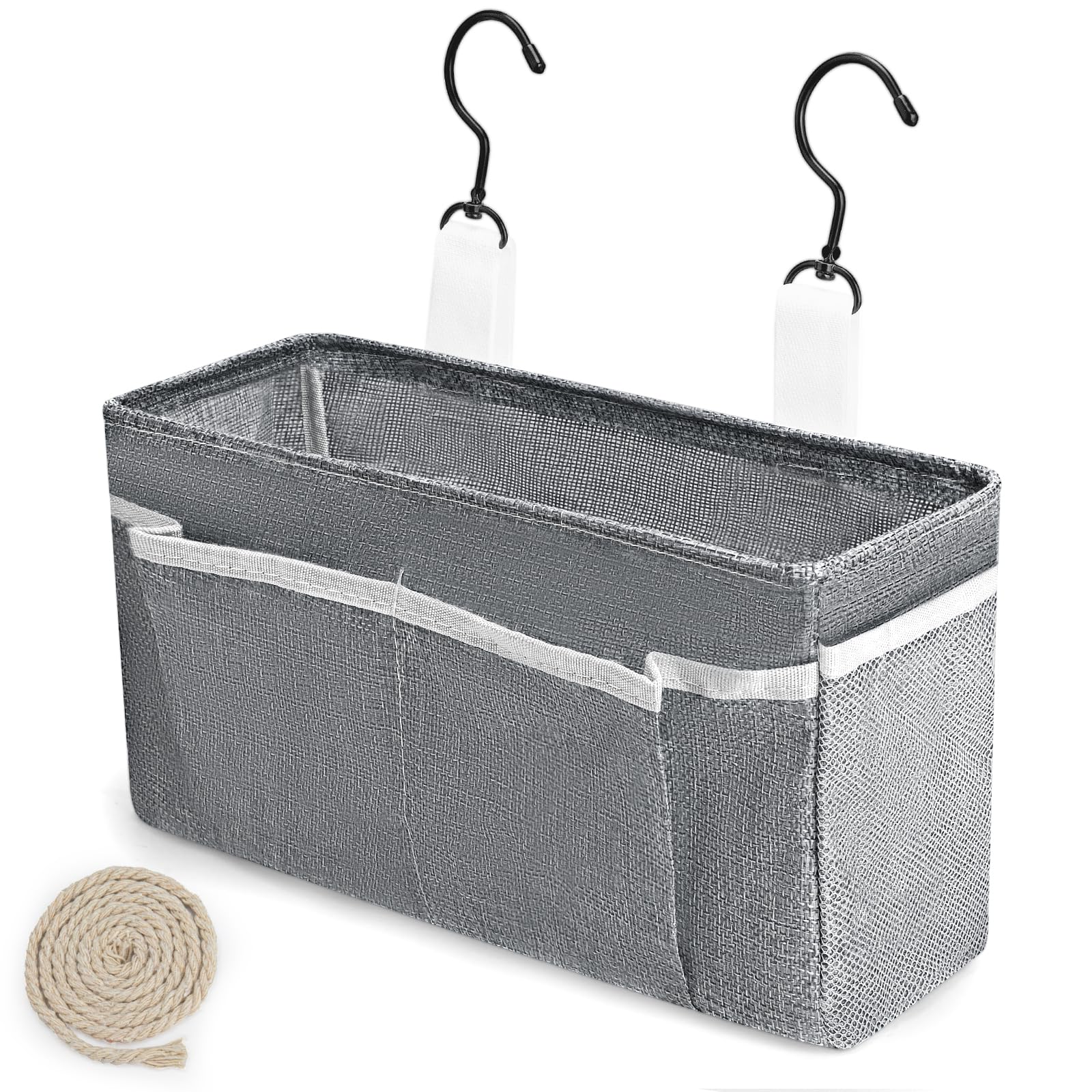 Feoqibu Bedside Caddy, bedside organizer, Hanging Organizers, Storage Bags with Self-adhesive on The Back to Hang Over Beds for 