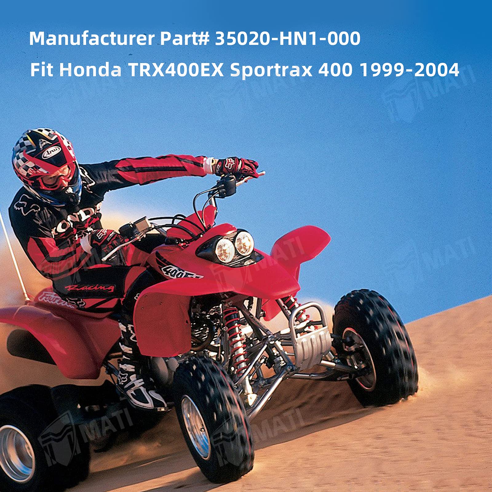 M Mati Handlebar Switch Start Stop Headlight For Honda Atv Trx400Ex Fourtrax Sportrax 1999-2004 35020-Hn1-000