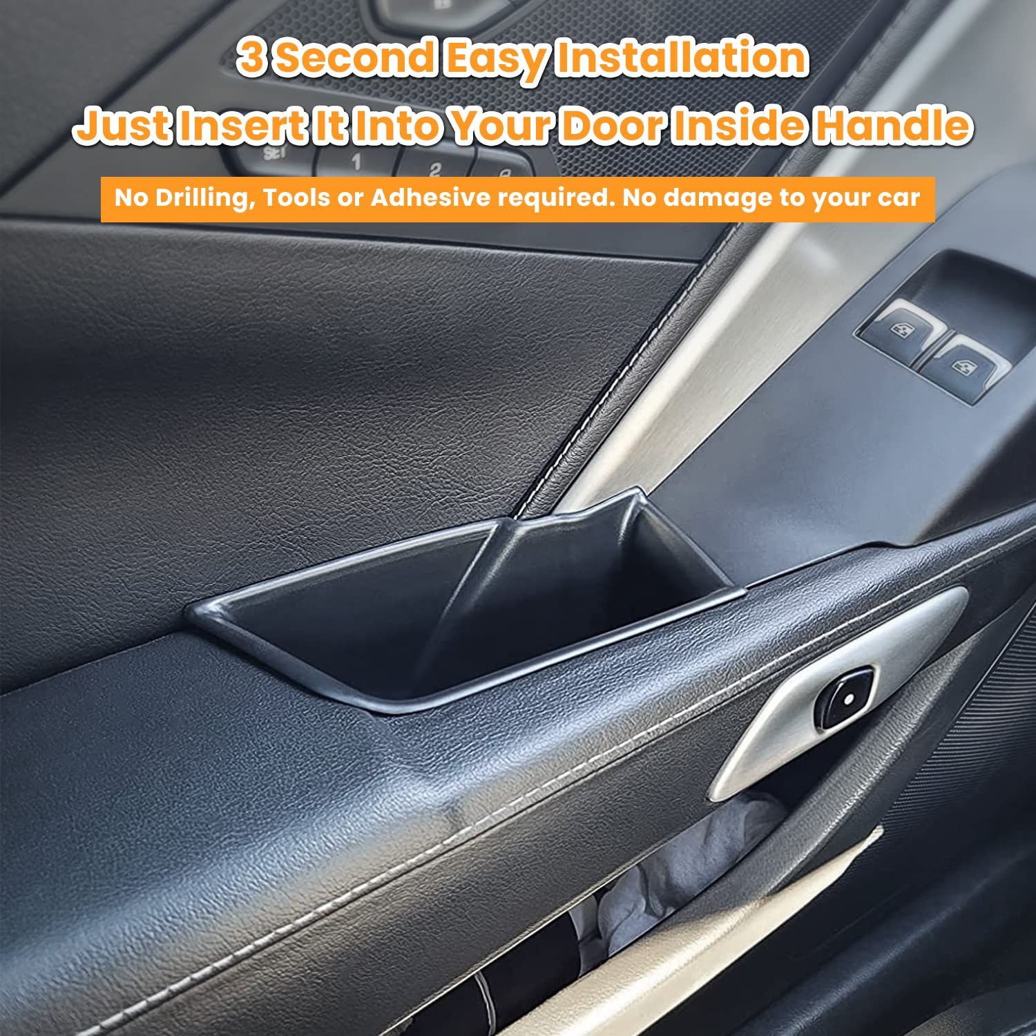 Inner Door Armrest Storage Box Tray For Chevrolet Corvette C7 Z06 Z51 Zr1 Stingray Grand Sport 2014 2015 2016 2017 2018 2019 Int