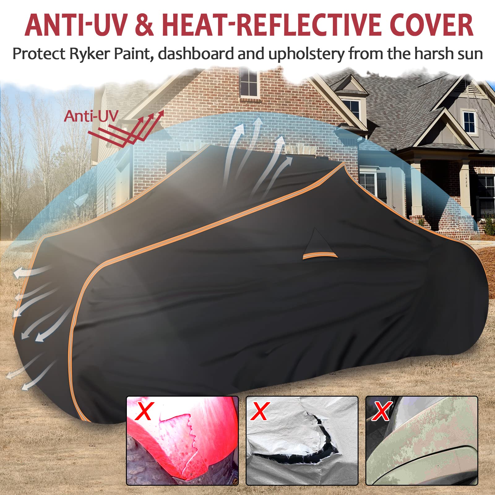 StarknightMT Waterproof Ryker Cover - Full Cover for Ryker 900/600/Sport/Rally Edition, Heavy-Duty 420D Fabric Ryker Accessories