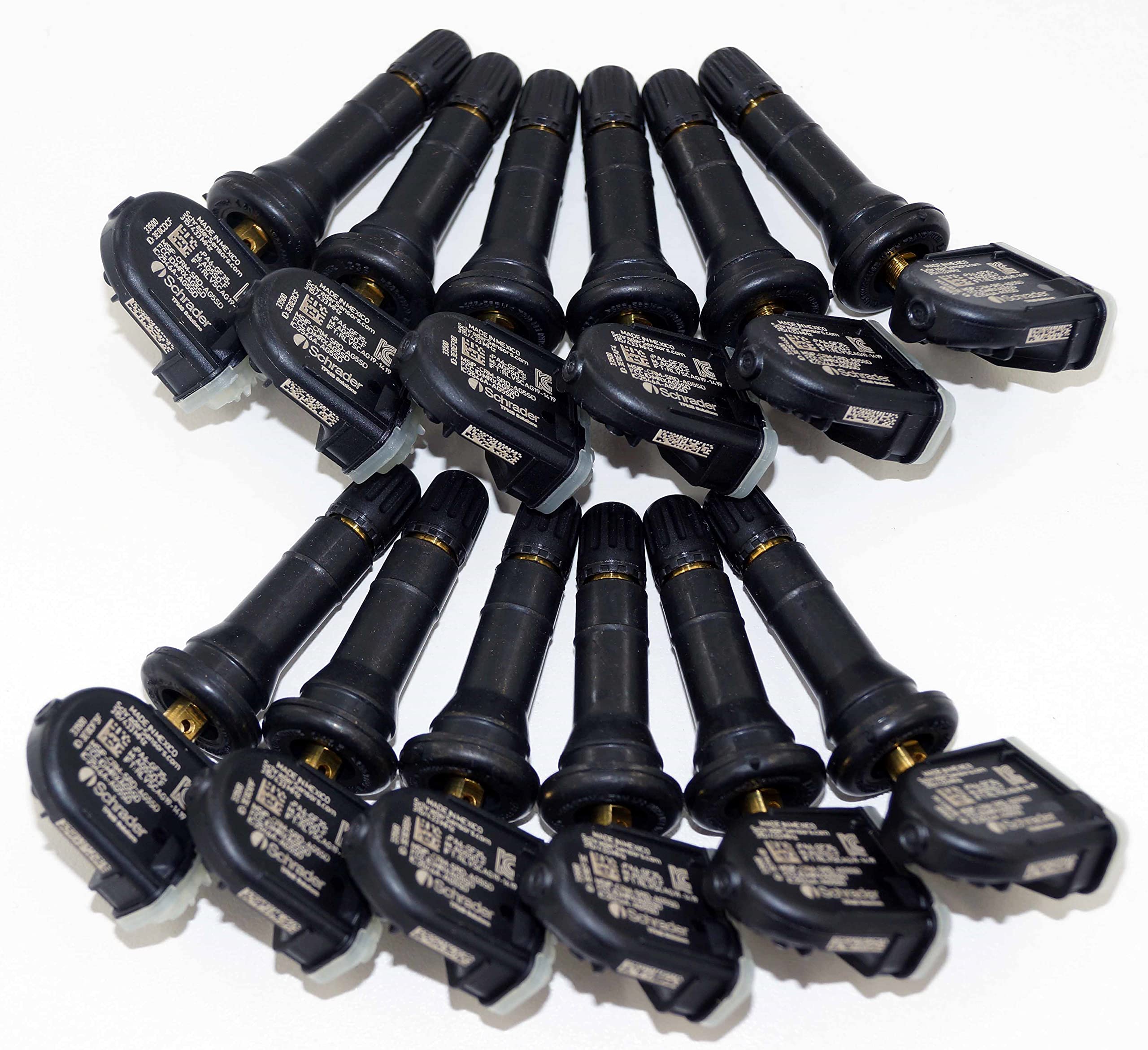 Schrader 33500 EZ-Sensor (314.9 MHz, 315 MHz, and 433 MHz) Programmable Fixed Angle Valve Tire Pressure Monitoring Sensors (TPMS