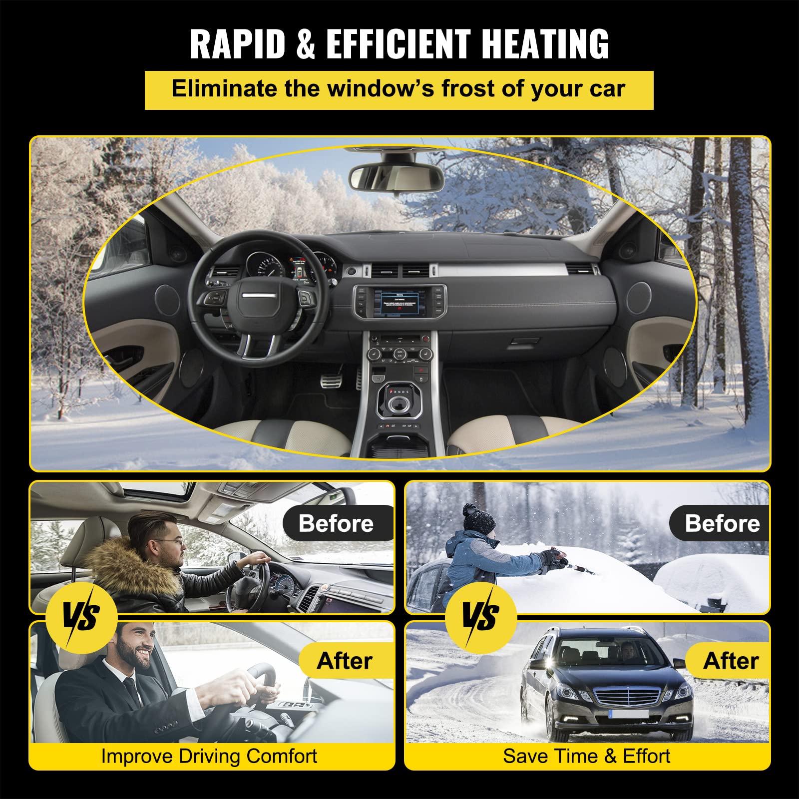 Vevor Diesel Air Heater All In One, One Air Outlet, 8Kw Diesel Heater 12V, Fast Heating, Diesel Parking Heater With Red Lcd Swit