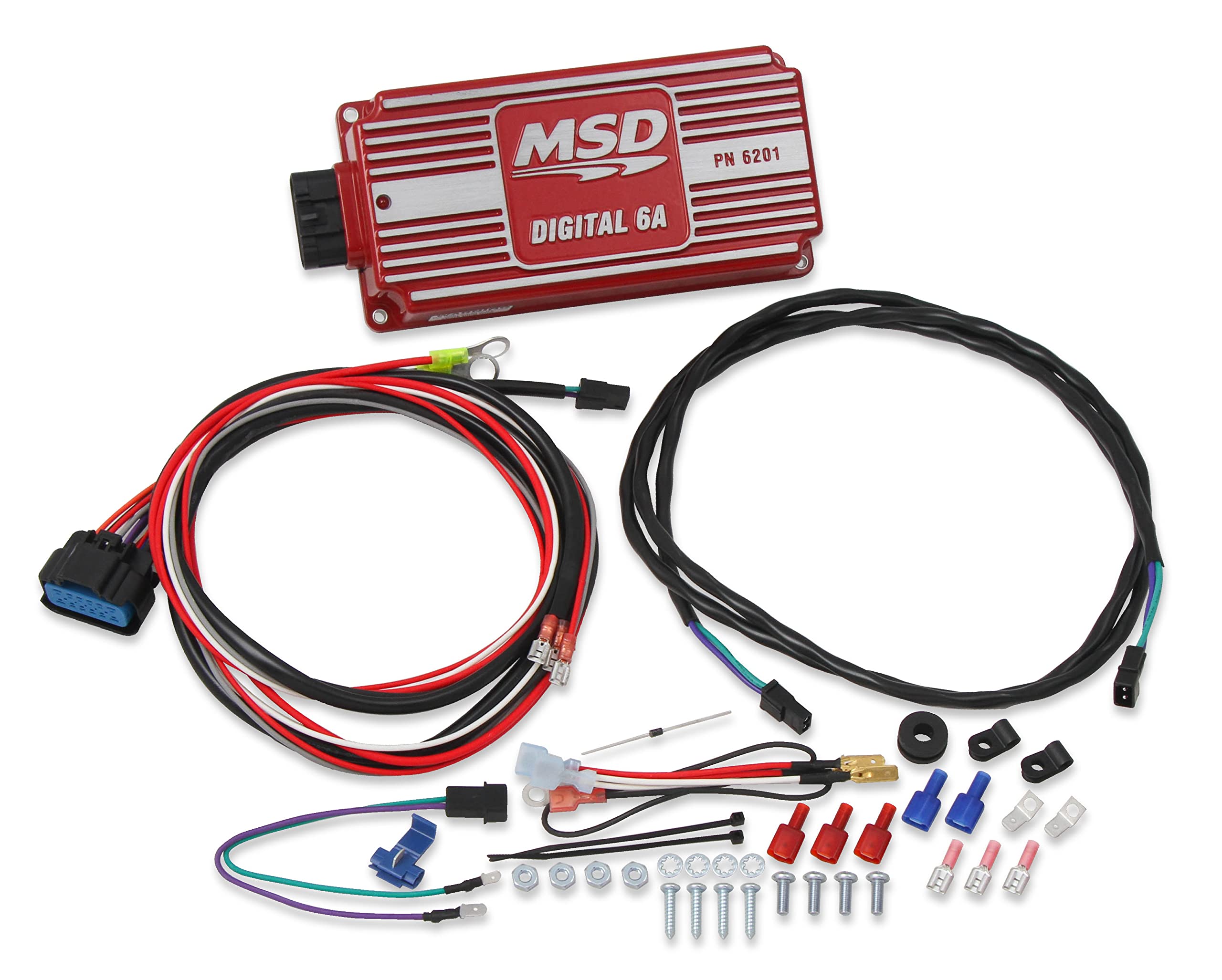MSD Digital 6A Ignition Control - Model 6201, Red, Plastic Construction