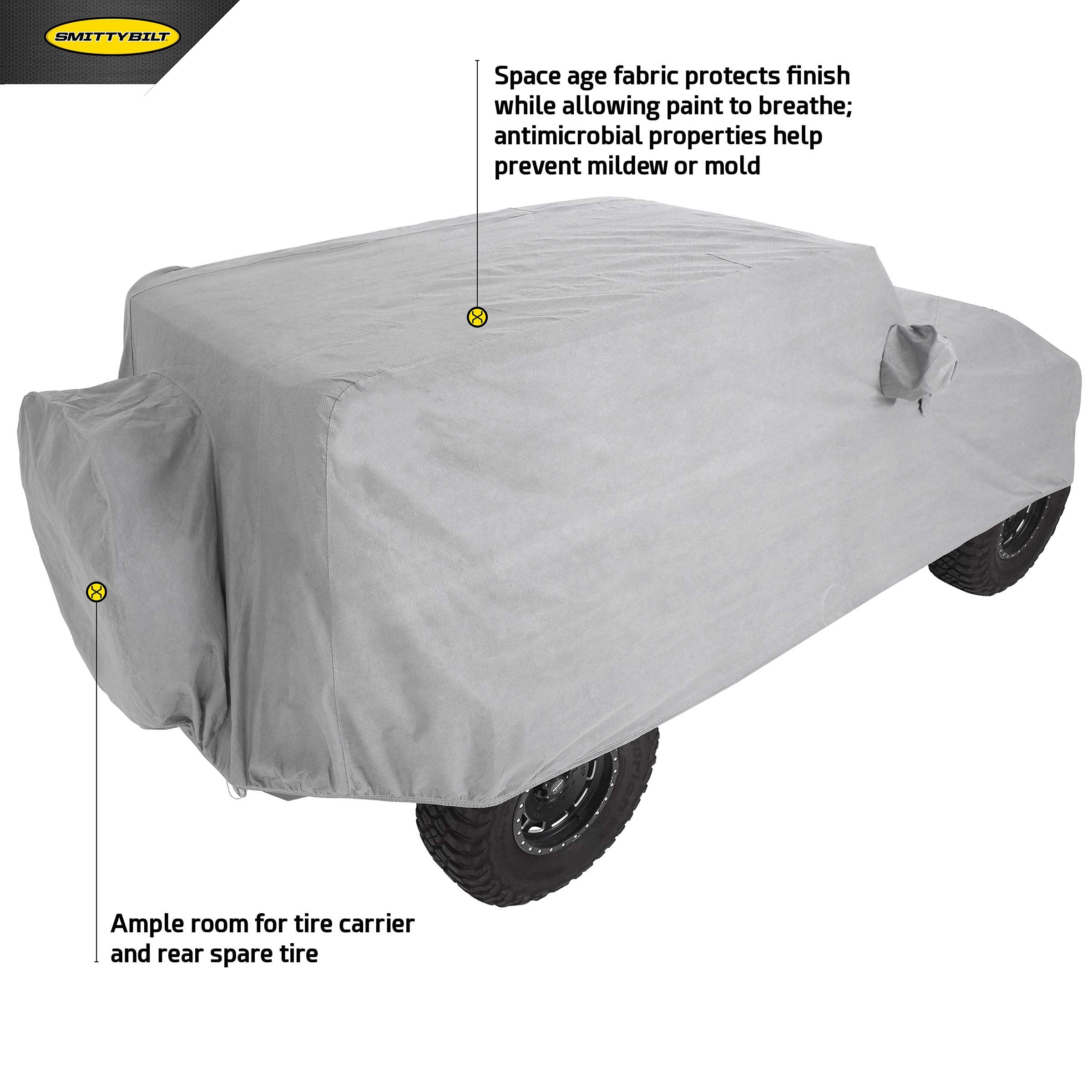 Smittybilt JL Full Cover Gray - Model 845, Polypropylene, Size 8.5 B(M) US, Black