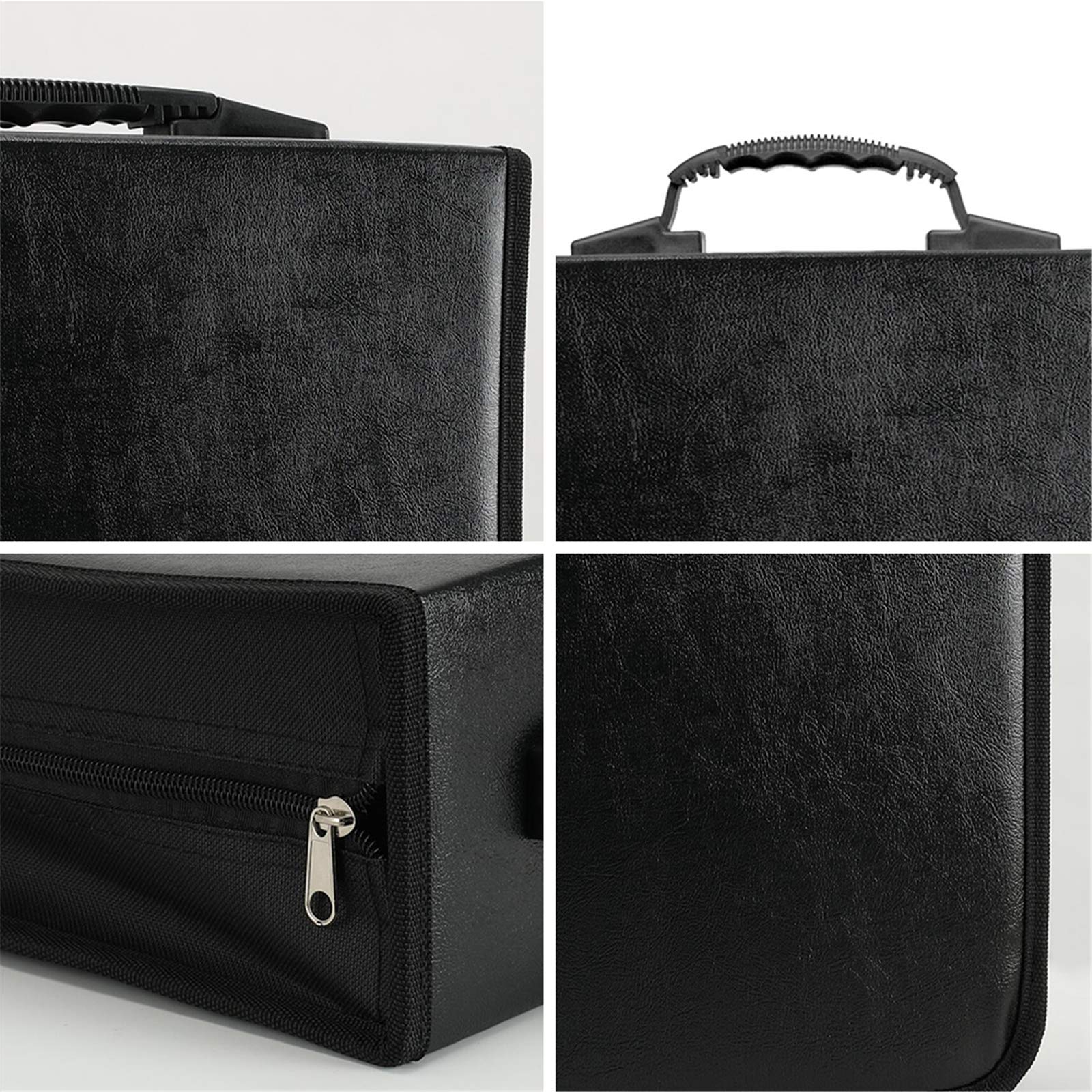 Konelia 520 Slots Pu Leather Cd Dvd Storage Case Holder Binder Portable Vcd Wallet Box Album For Home Travel Car Office…