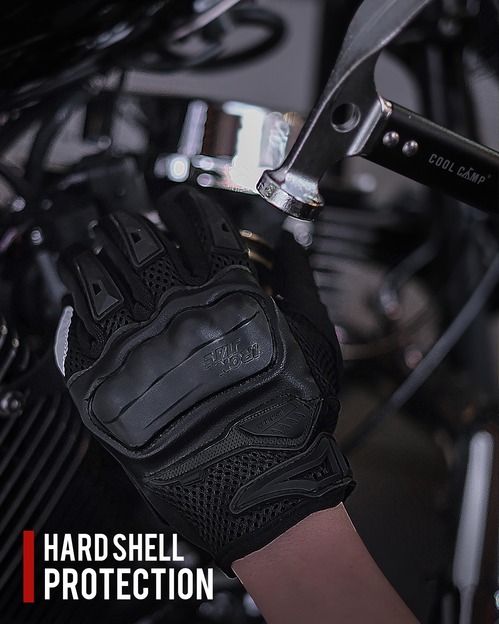 Iron Jia 'S Motorcycle Gloves For Men And Women - Motorbike Powersports Racing Gloves With Hard Knuckle Touchscreen For Bmx Atv