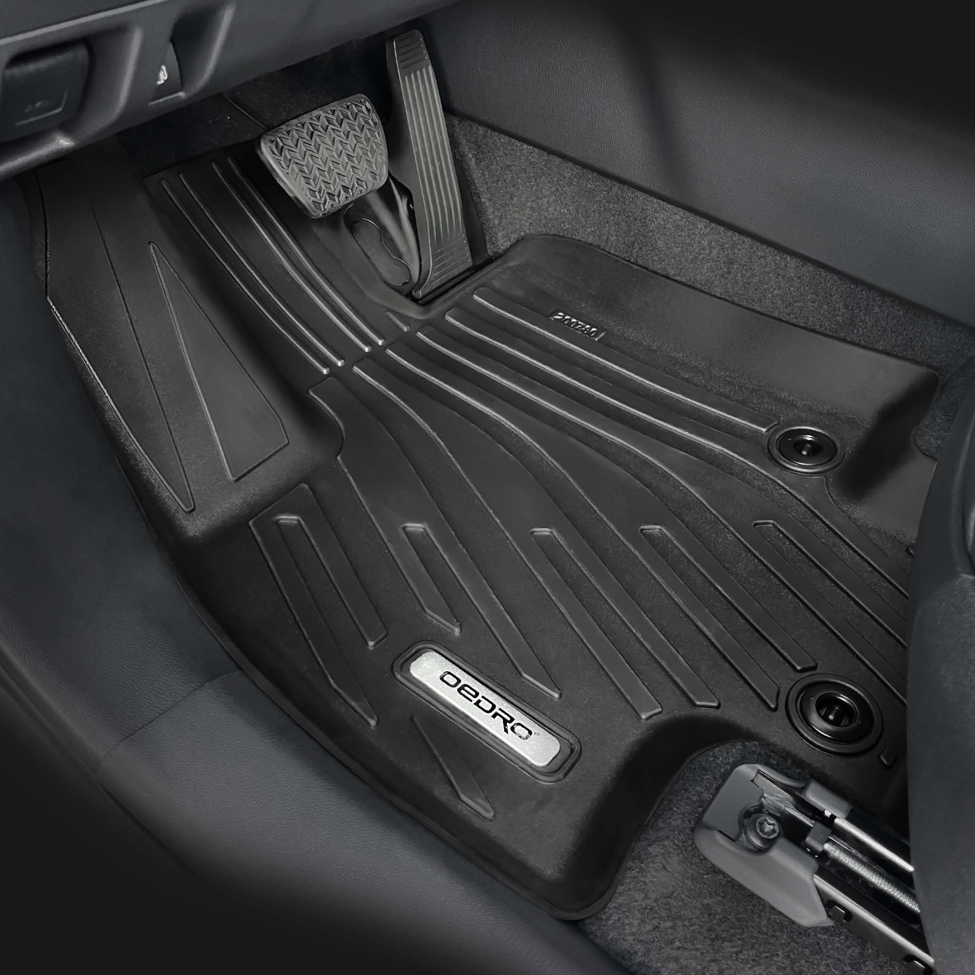 Oedro Upgraded Floor Mats Fit For Toyota Grand Highlander 2024 2025 W/Subwoofer 7 Seat (Include Hybrid), Tpe Interior Seat Back