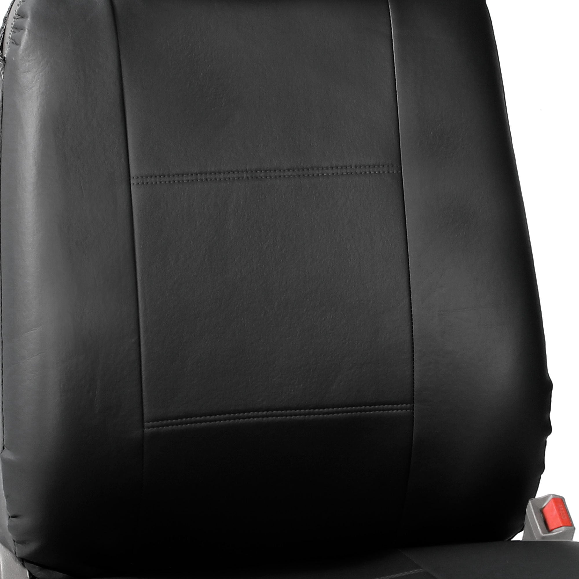 FH Group Car Seat Covers PU Leather Automotive Seat Covers Front Set, Black Seat Covers Pair Set with Gift Universal Fit Interio
