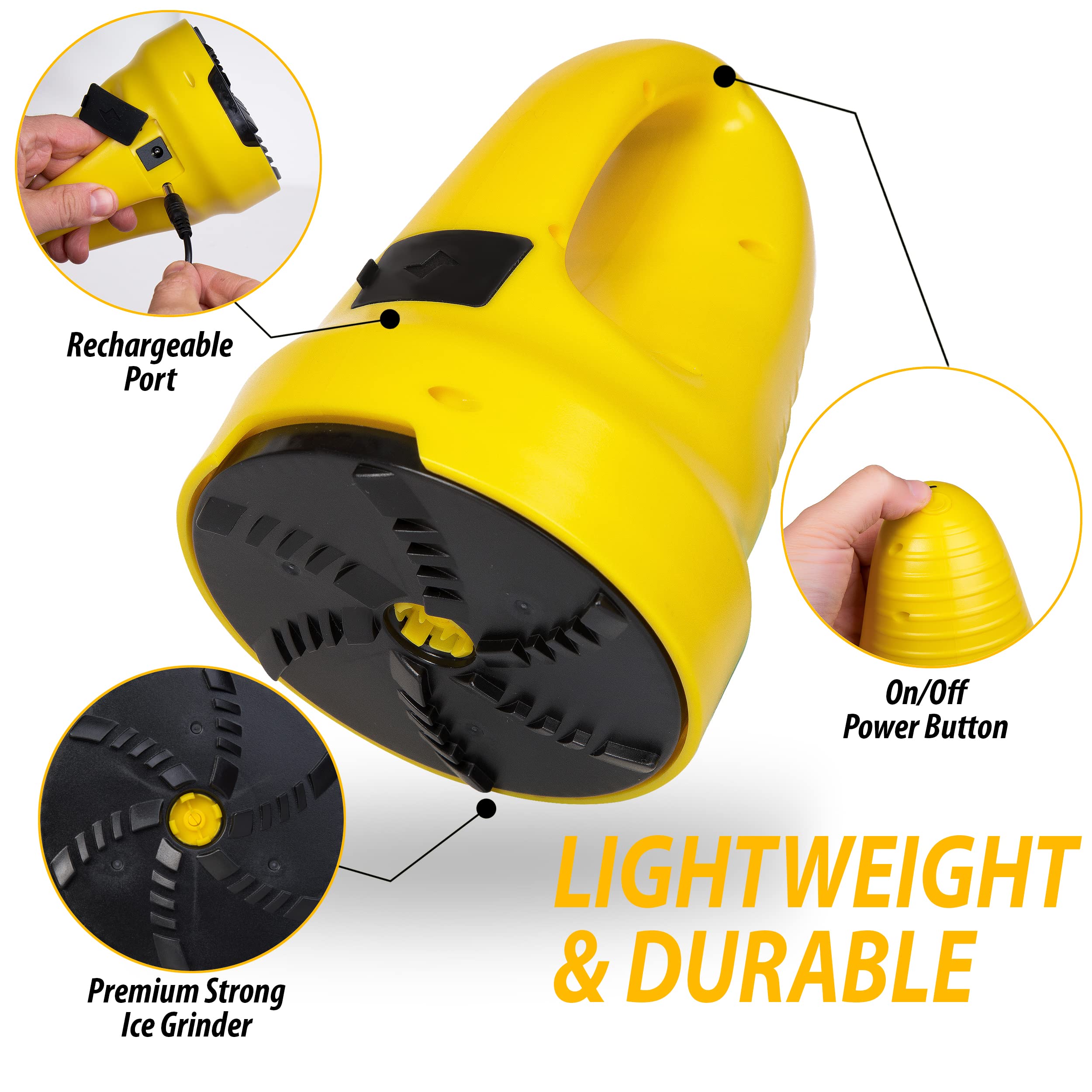 Zone Tech Electric Snow Ice Scraper Usb Rechargeable - Premium Quality Automotive Portable Cordless Ice/Snow Scraper For Car Win