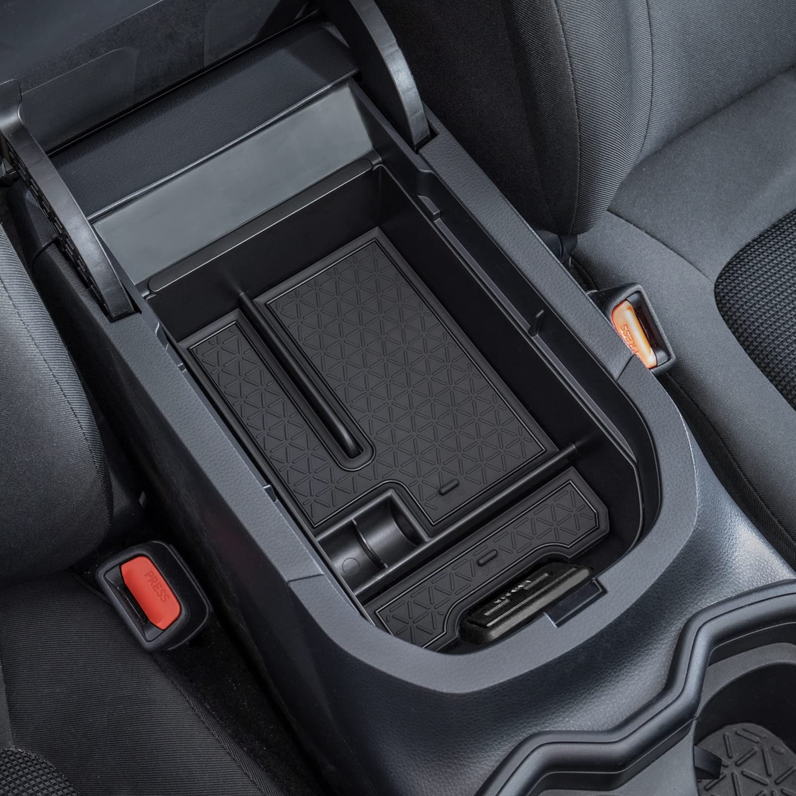 Topinstall Center Console Tray Compatible With Toyota Rav4 2019-2024 Accessories, Armrest Box Organizer Insert Abs Plastic Storage Box