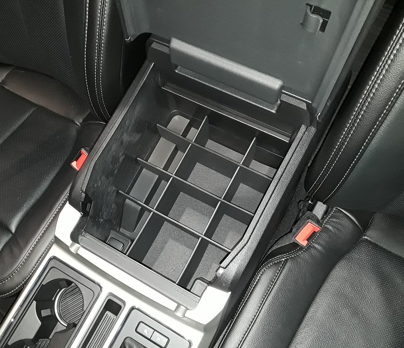 Vehicle Ocd - Center Console Organizer For Ford F150 (2015-2020) (Full Console W/Bucket Seats Only) - Made In Usa - Slx107