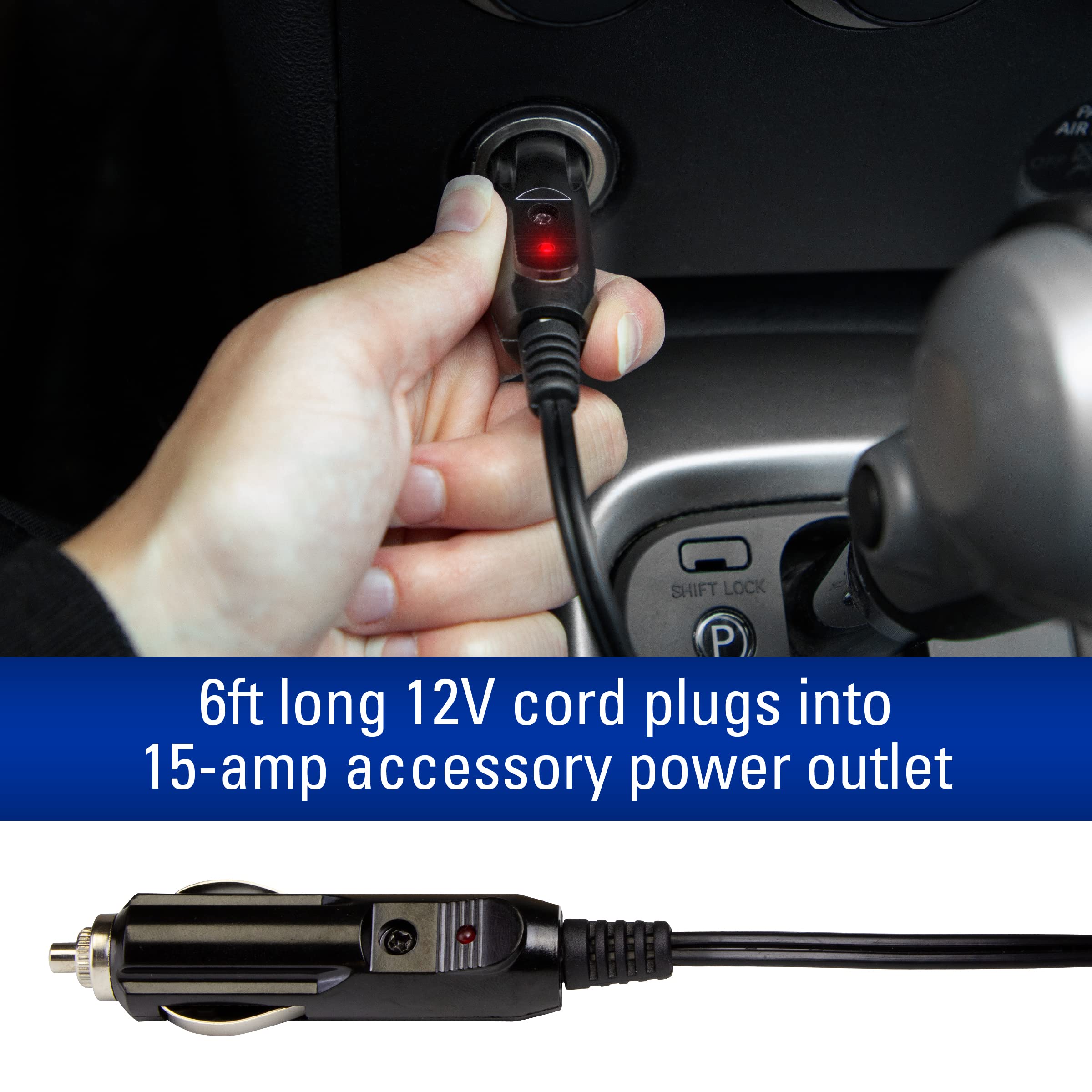 SubZero 12650 Portable 12V Car Window Defroster & Heater - Fast Defogger for SUV, Truck, Jeep, Black