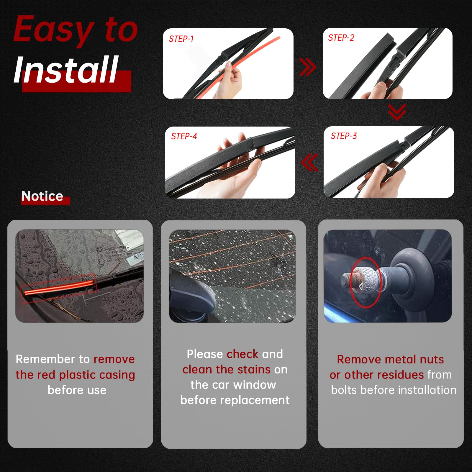 OTUAYAUTO Rear Windshield Wiper Arm Blade Set for Jeep Grand Cherokee 2005-2010, OE:05139836AB, Rear Wiper Arm and Blade