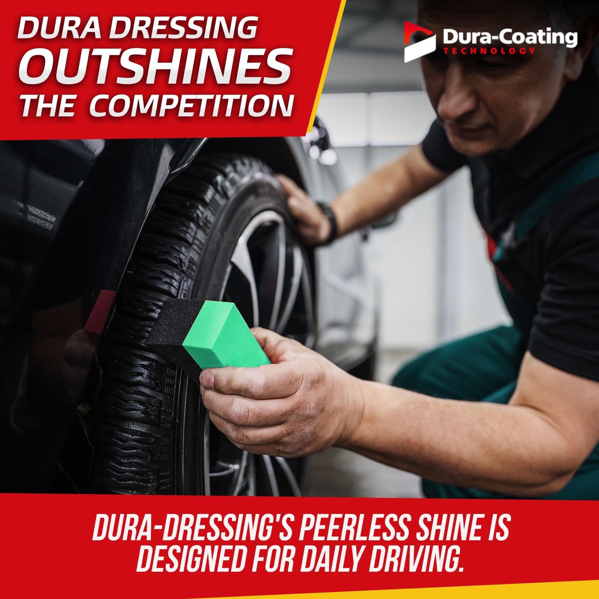 DURA-COATING TECHNOLOGY Total Tire Kit - Tire Dressing, Cleaning & Restoration for High Gloss Finish - Made in USA