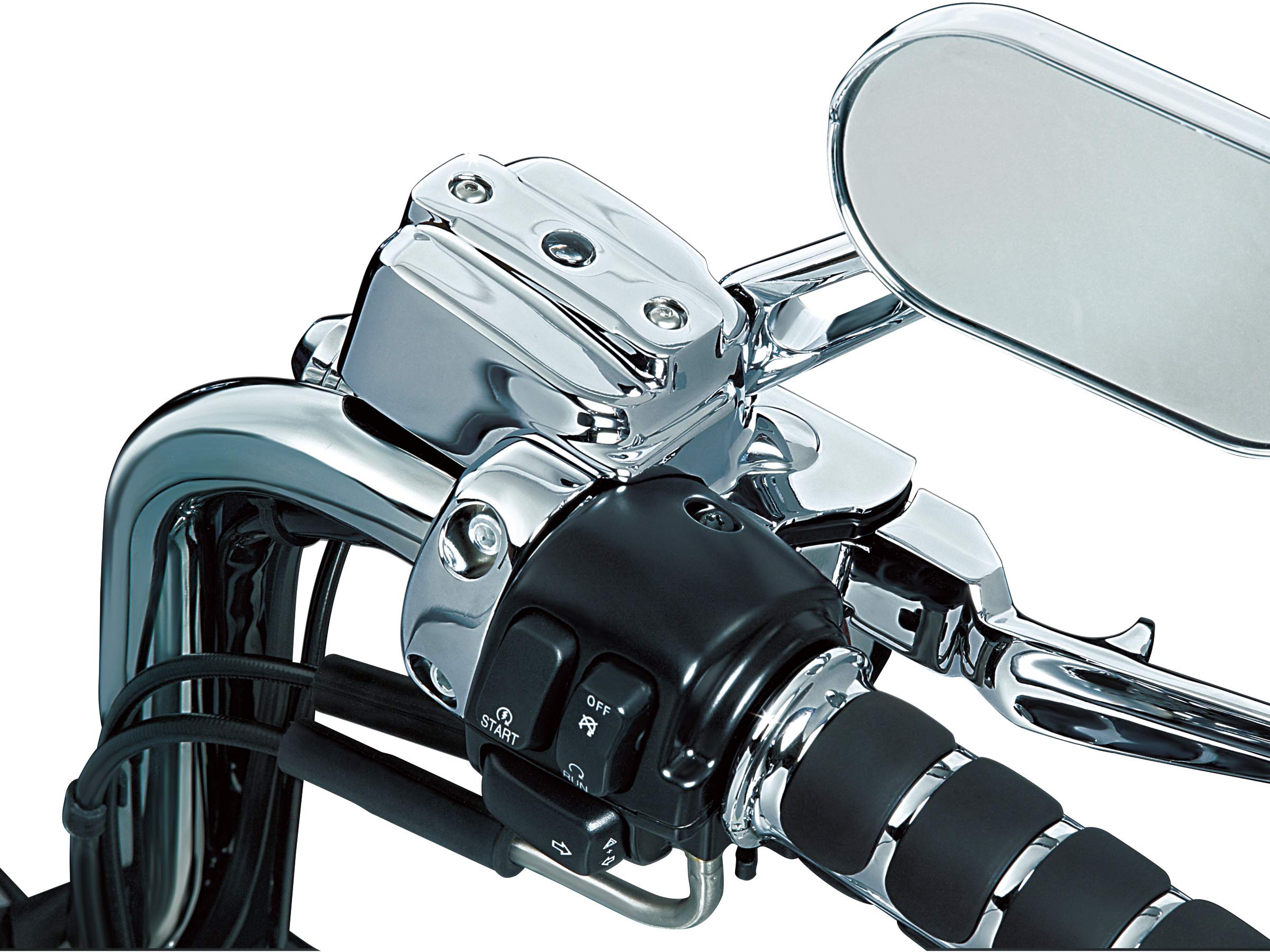 Kuryakyn 9119 Motorcycle Handlebar Accessory: Complete Chrome Replacement Brake And Clutch Control Dress-Up Kit For 1996-2017 Ha