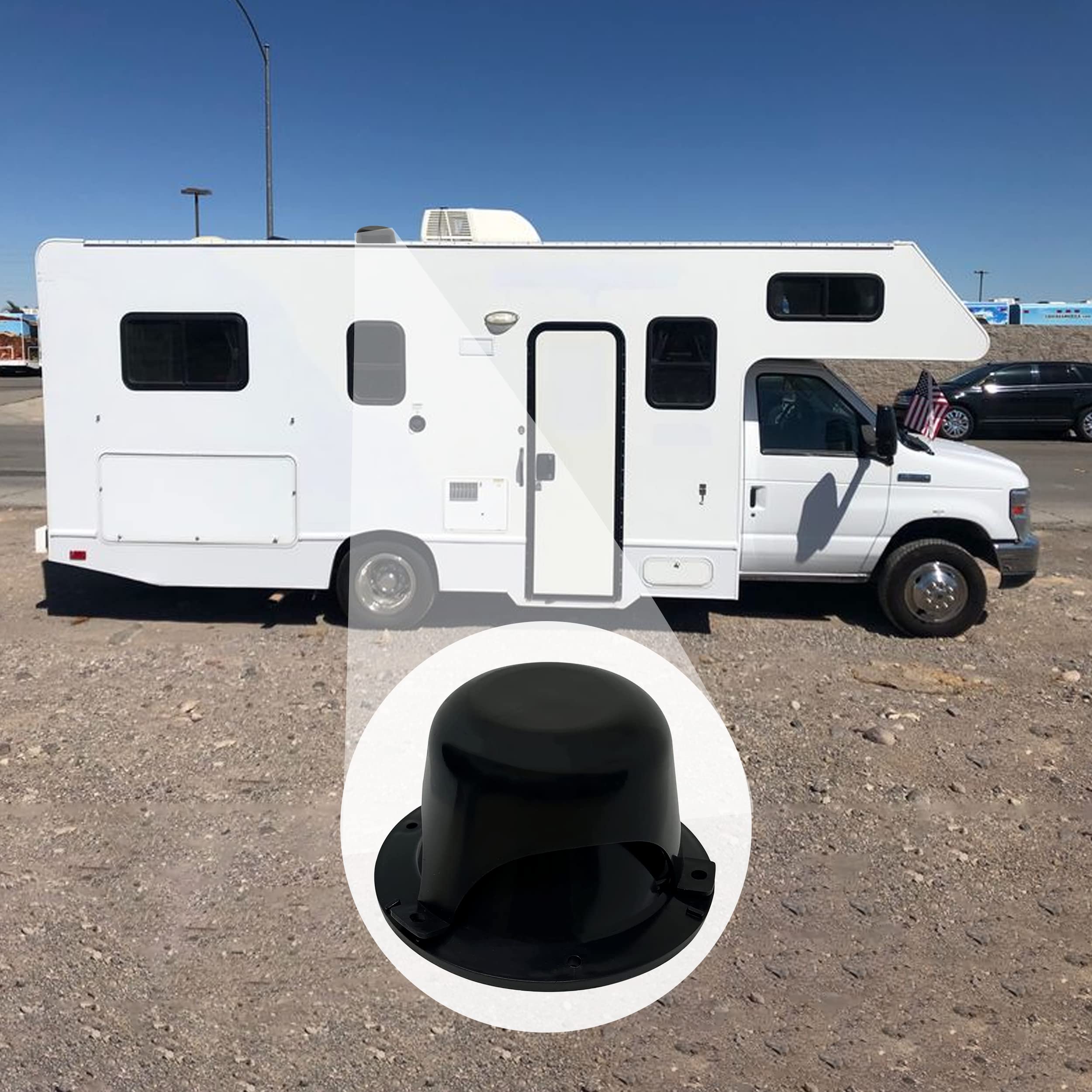 Nu-Set | Rv032-33 Black Rv Roof Vent Caps | Rv Roof Vent Cover | Rv Accessories & Door Hardware (Black)