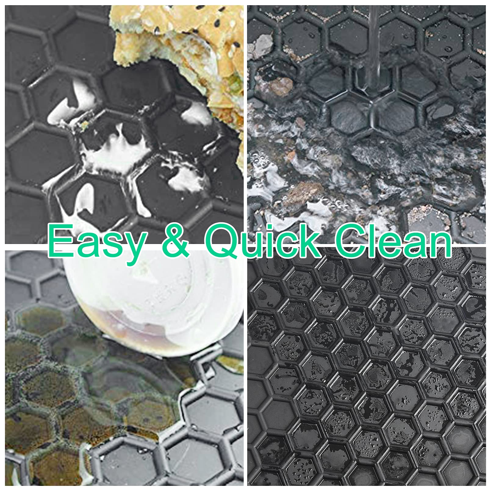 Matericuo Car Floor Mats Custom Fit For Volkswagen Vw Jetta 2010-2018 Sedan Full Black Rubber Auto Liner Mats All Weather Protec