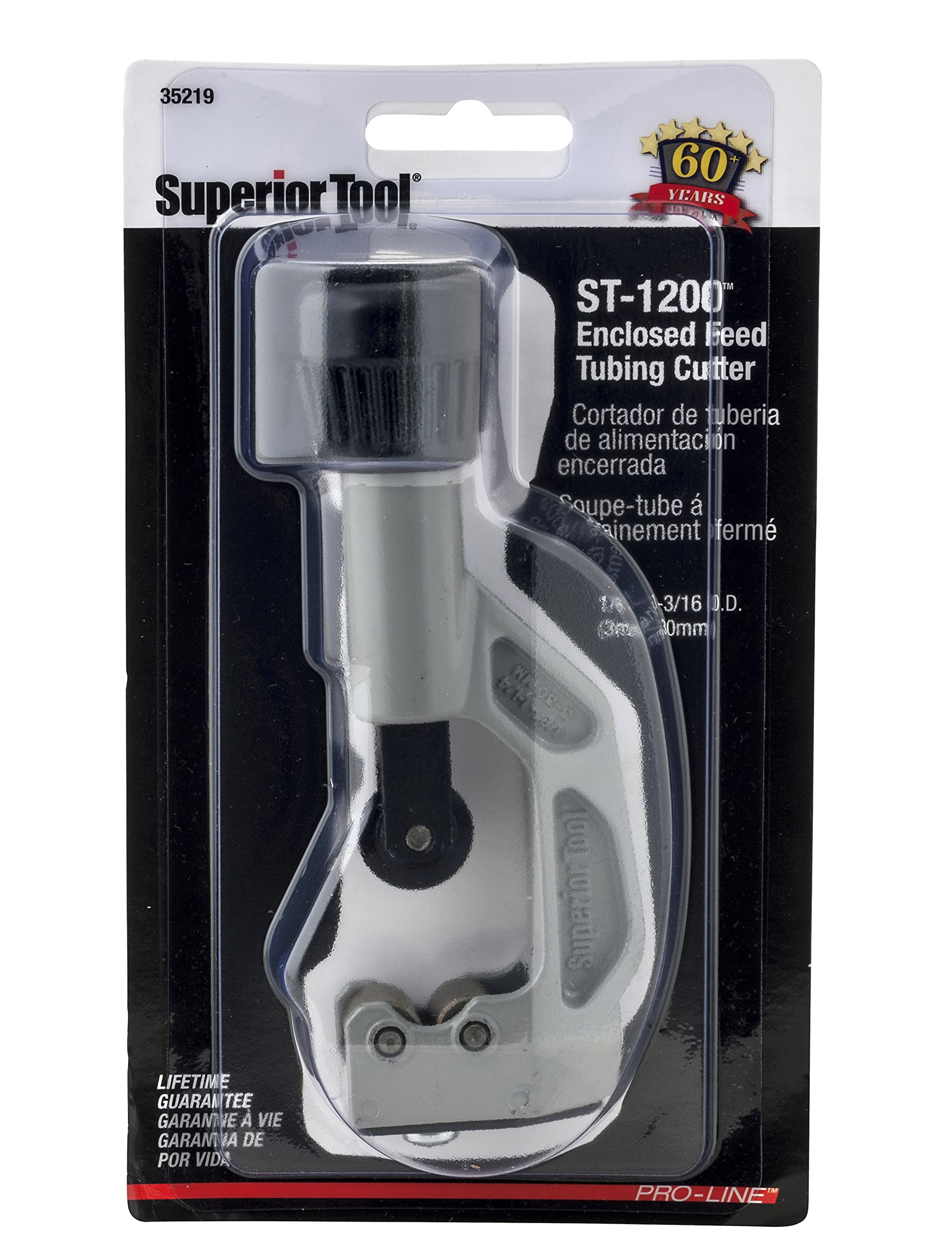 Superior Tool 35219 1-1/4'' O.D. Enclosed-Feed Tubing Cutter (St-1200)-One And A Quarter Inch Outside Diameter Tube Cutter For C