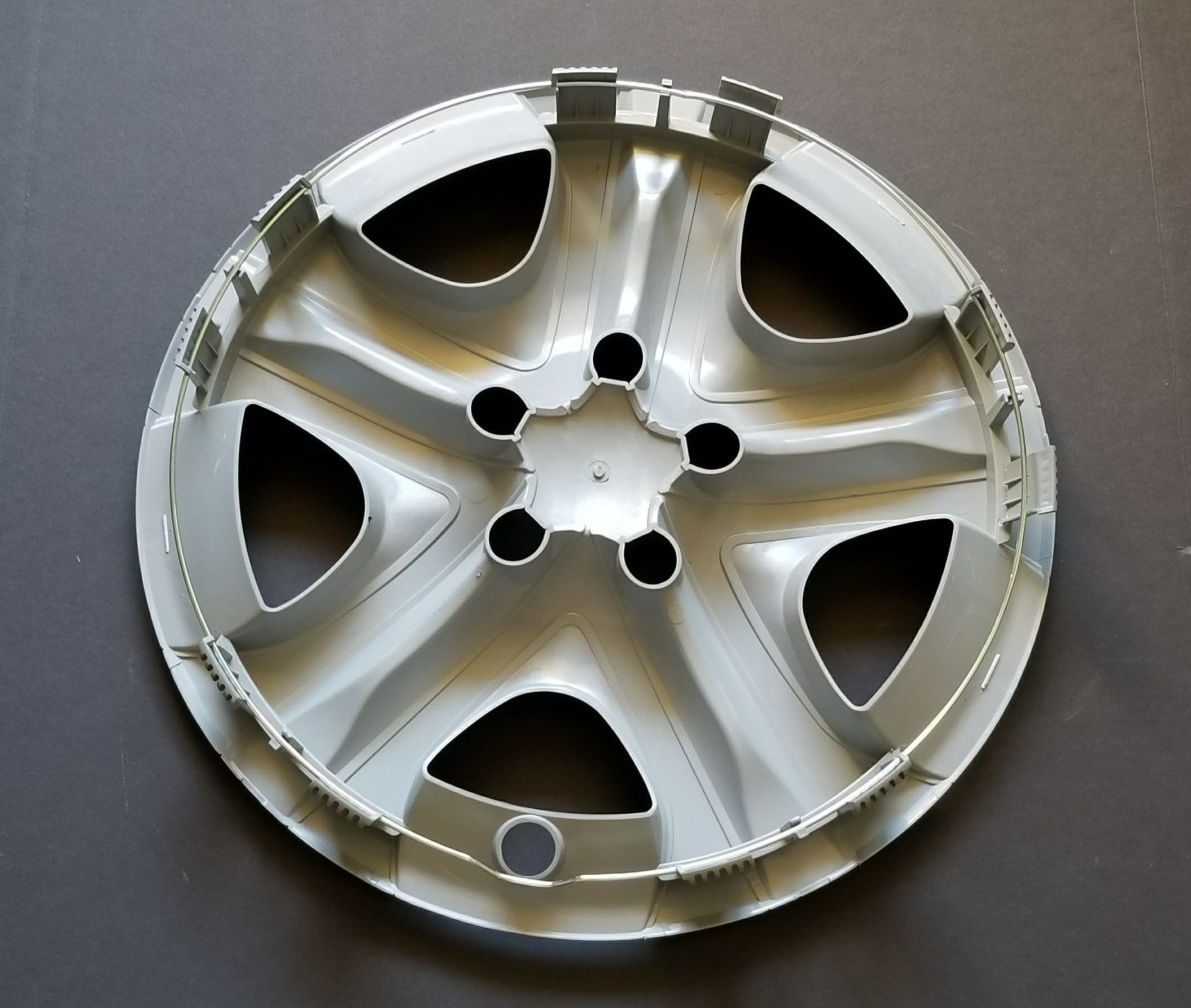MARROW 17 Inch Wheel Covers Hubcaps Set of 4, 5 Spoke Design, Silver/Black Plastic, Fits 2013-2018 Toyota RAV4