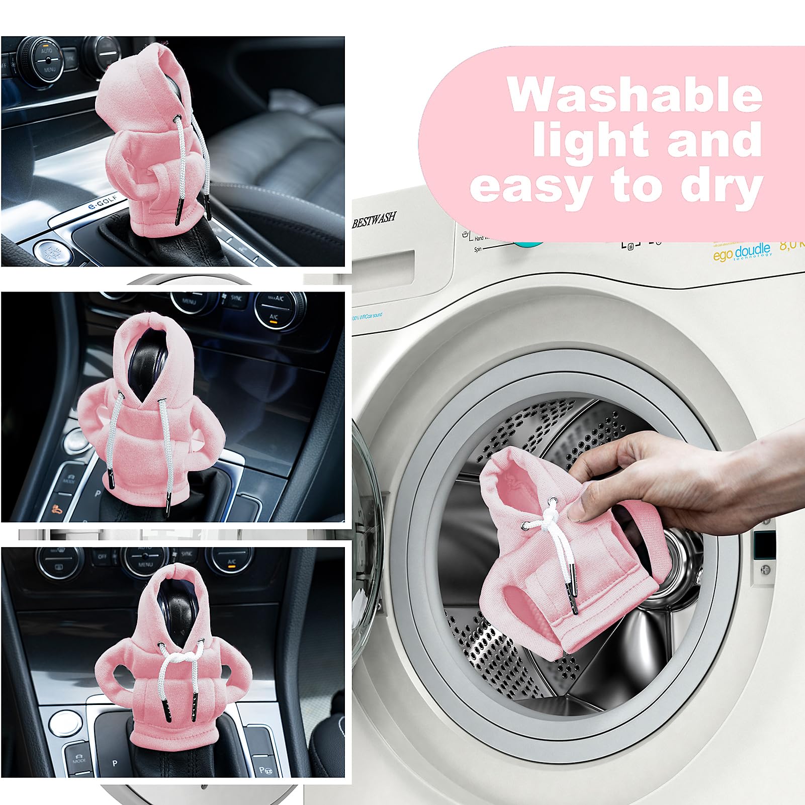 Gear Shift Hoodie Cover, Universal Car Shift Knob Hoodie, Mini Hoodie For Car Shifter, Automotive Interior Cute Gadgets Car Acce