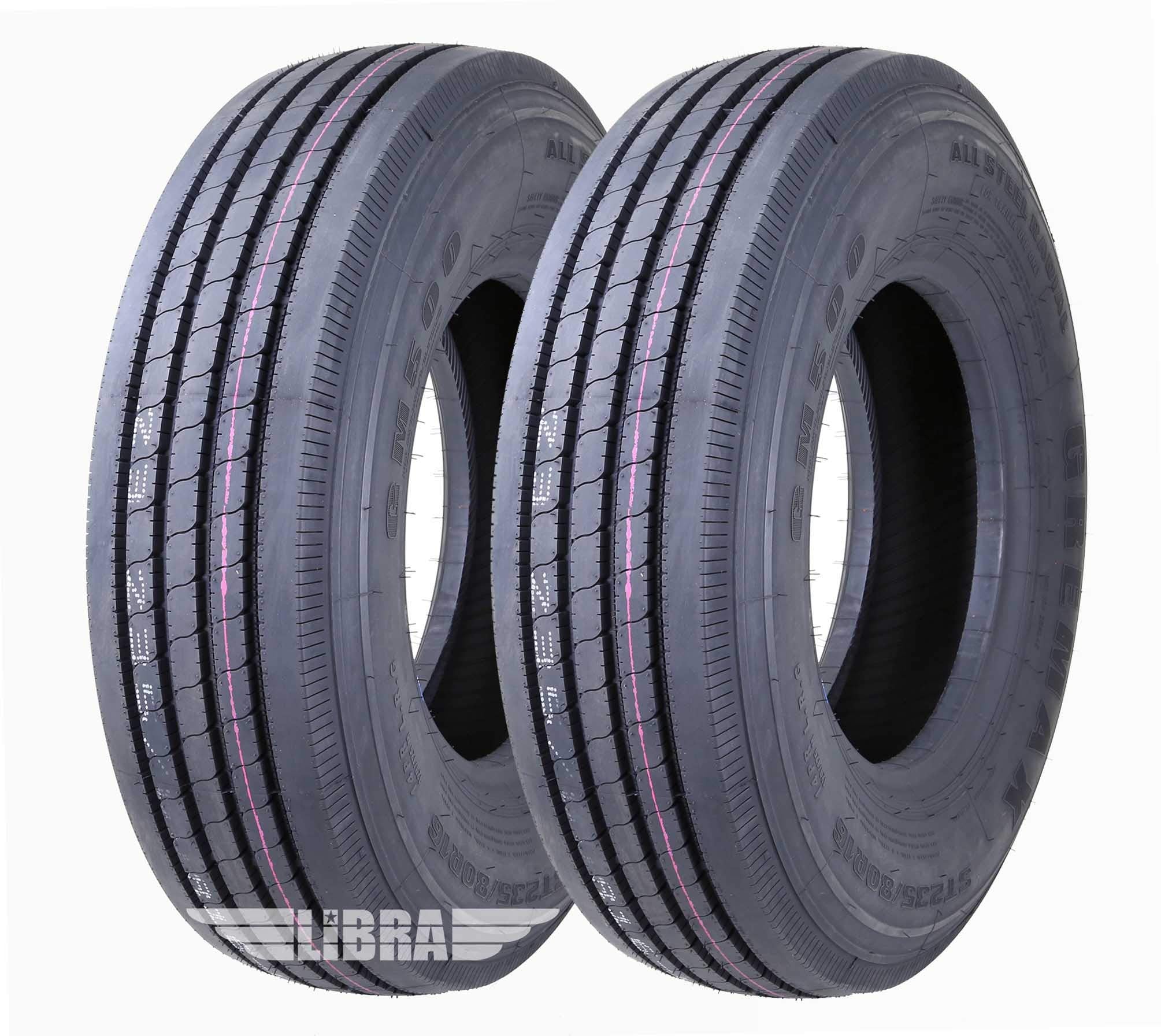 ZEEMAX 2 New GREMAX Heavy Duty All Steel Radial Trailer Tires ST225/75R15 14-Ply Load Range G 121/124M
