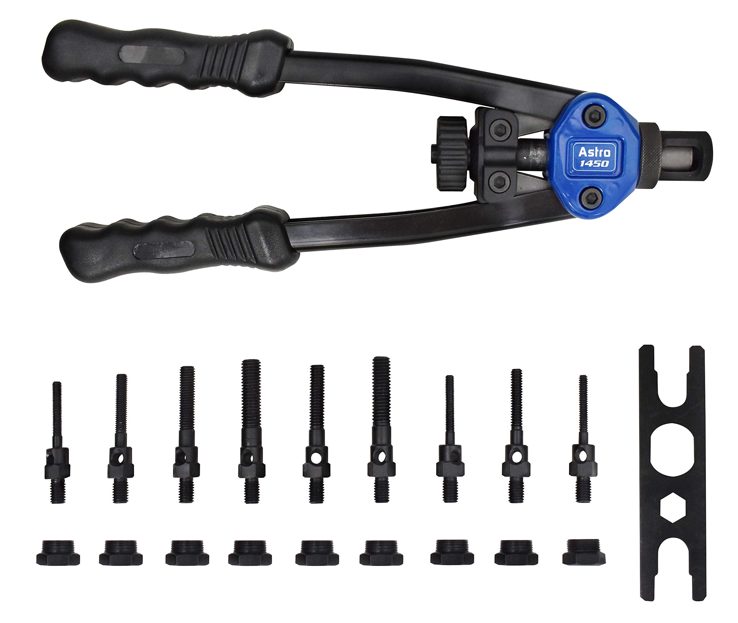 Astro Pneumatic Tool 1450 13'' Plusnut And Extra-Long Rivet Nut Setter Kit Metric & Sae
