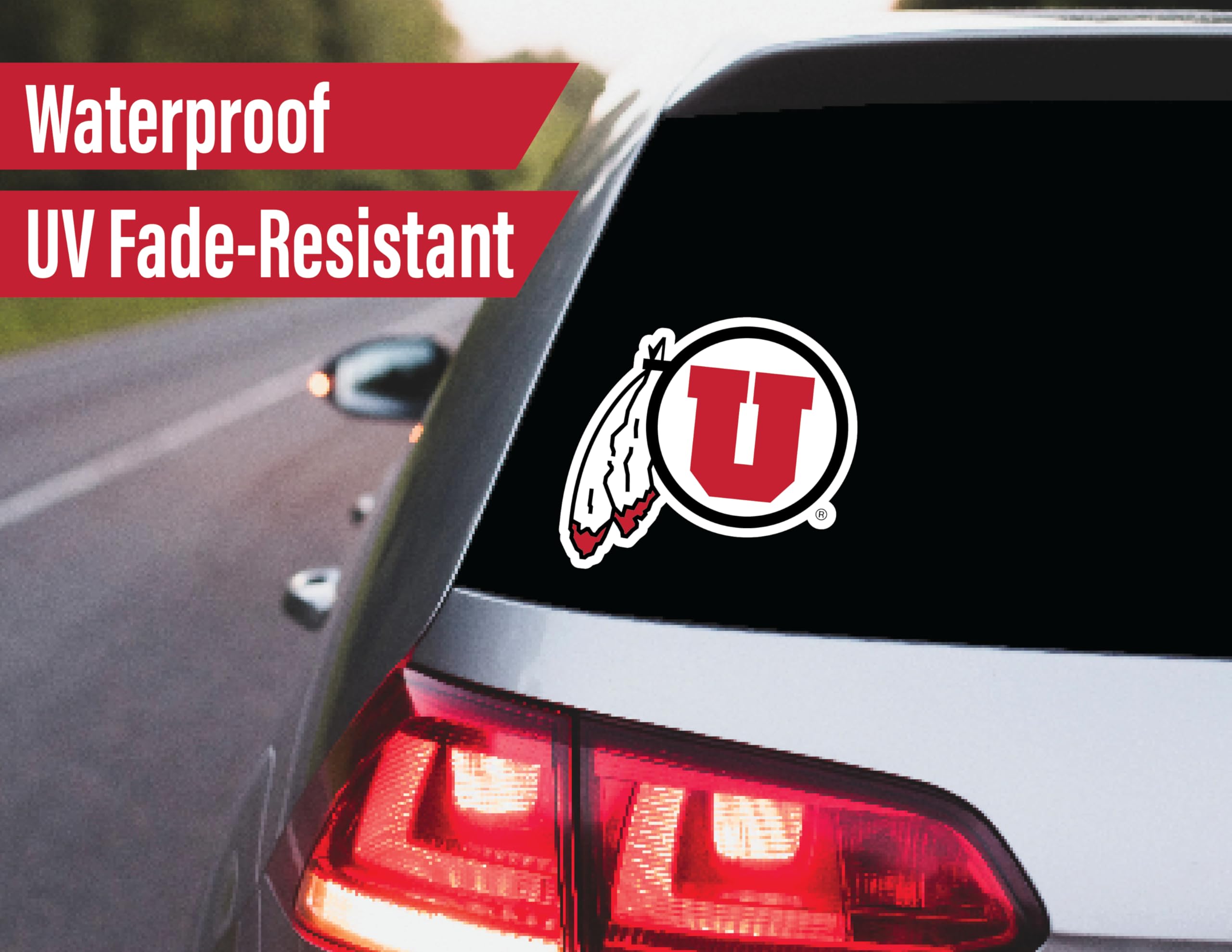 PartyKandy University of Utah Stickers Set - 14 Vinyl Decals (2 Large, 10 Medium, 2 Mini) in Utah Colors for Cars, Laptops, Phones