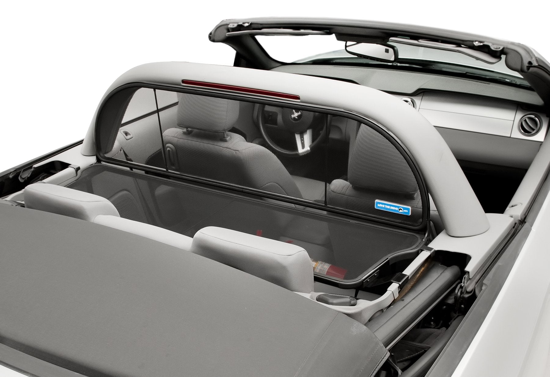 Mustang Convertible 2005 To 2014 Love The Drive Wind Deflector Compatible With A Cdc Lightbar, Saleen Lightbar, And Roush Lightbar Are Also Known As Wind Screen, Windscreen, Windstop And Wind Blocker