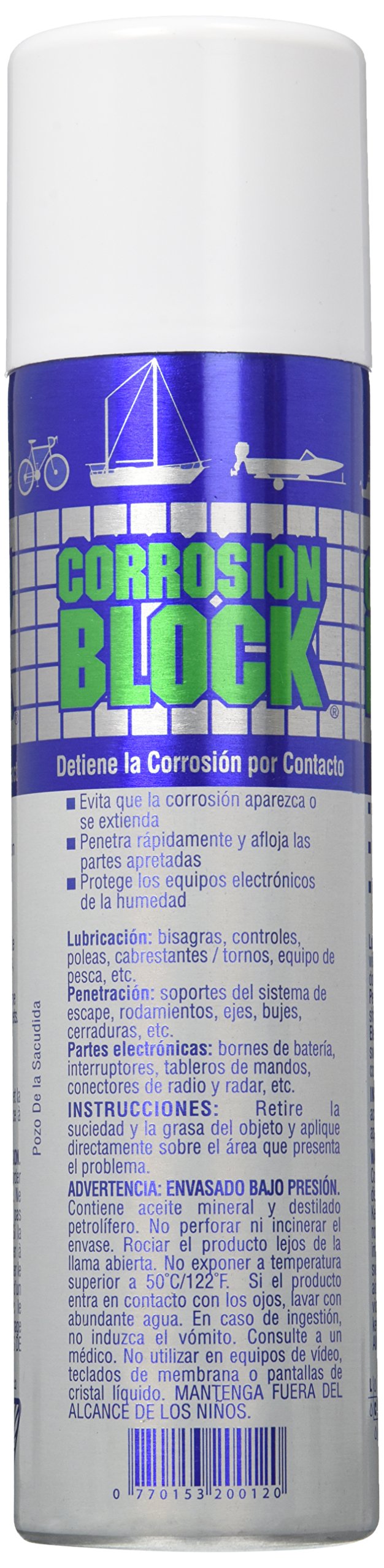 H&H CB12 Corrosion Block - 12 oz Aerosol Can, Plastic, White, Model 20012