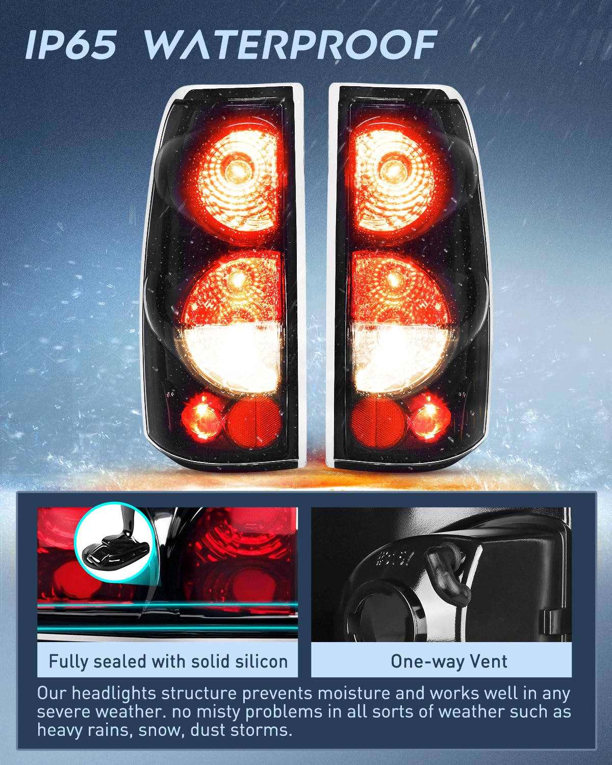 Nilight Taillight Assembly For 1999 2000 2001 2002 2003 2004 2005 2006 2007 Chevy Silverado 1500 2500 3500 1999-2002 Gmc Sierra