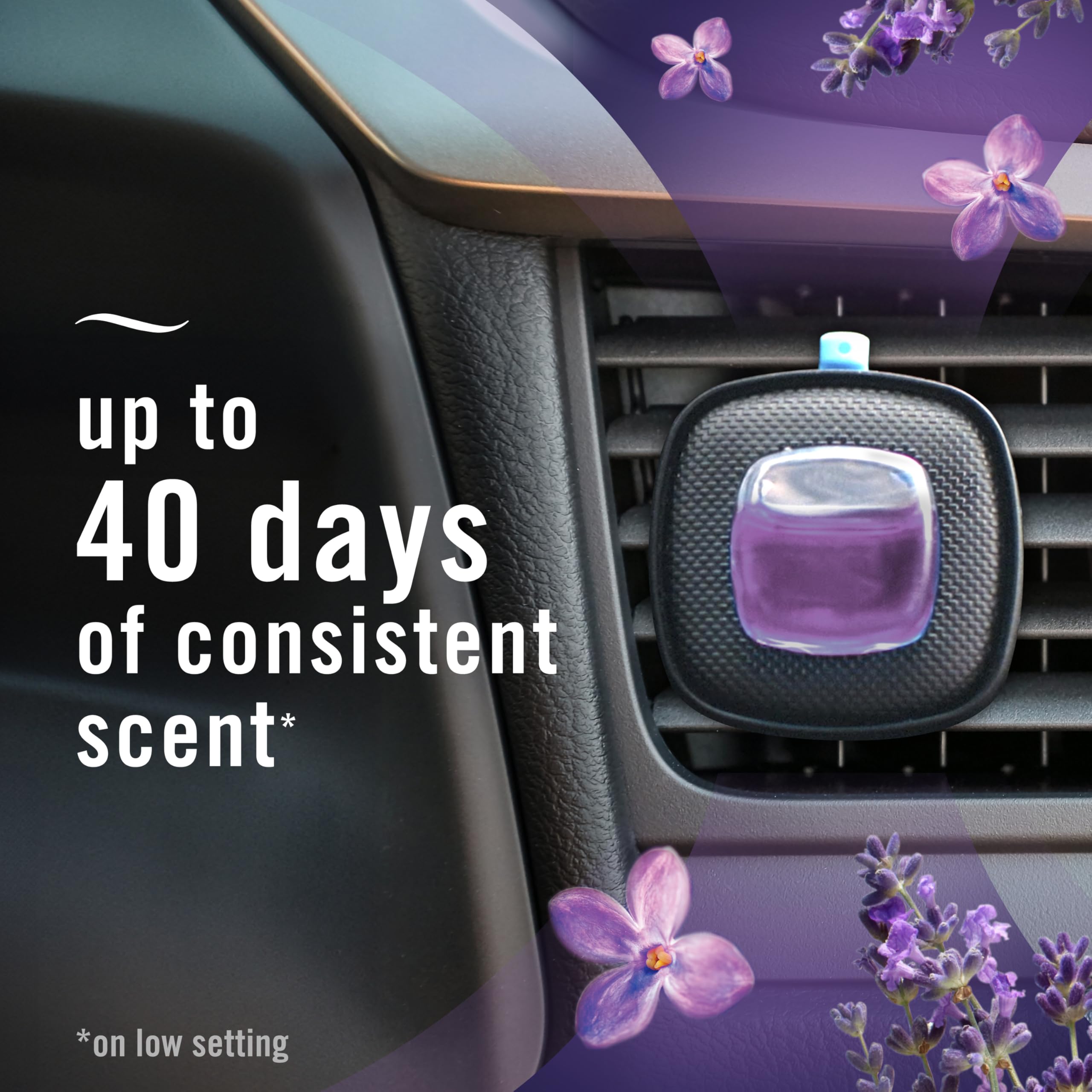 Febreze Car Vent Clip, Downy Calm Scent, 2 Count, 0.13 Oz Total